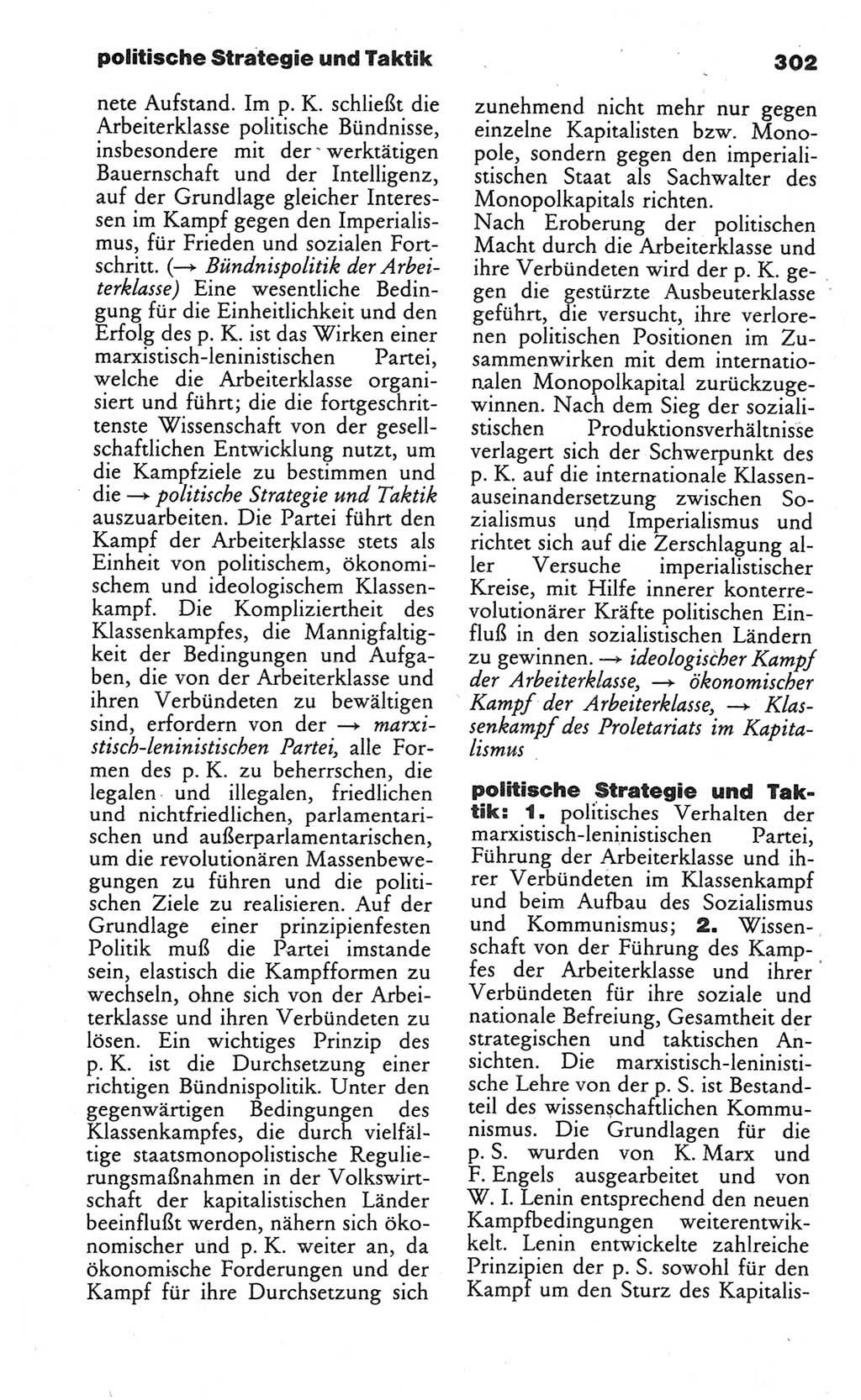 Wörterbuch des wissenschaftlichen Kommunismus [Deutsche Demokratische Republik (DDR)] 1984, Seite 302 (Wb. wiss. Komm. DDR 1984, S. 302)
