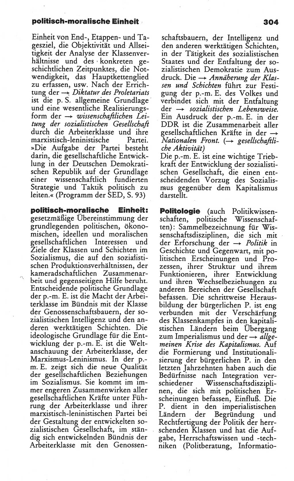 Wörterbuch des wissenschaftlichen Kommunismus [Deutsche Demokratische Republik (DDR)] 1984, Seite 304 (Wb. wiss. Komm. DDR 1984, S. 304)