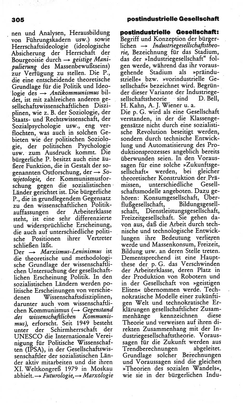 Wörterbuch des wissenschaftlichen Kommunismus [Deutsche Demokratische Republik (DDR)] 1984, Seite 305 (Wb. wiss. Komm. DDR 1984, S. 305)