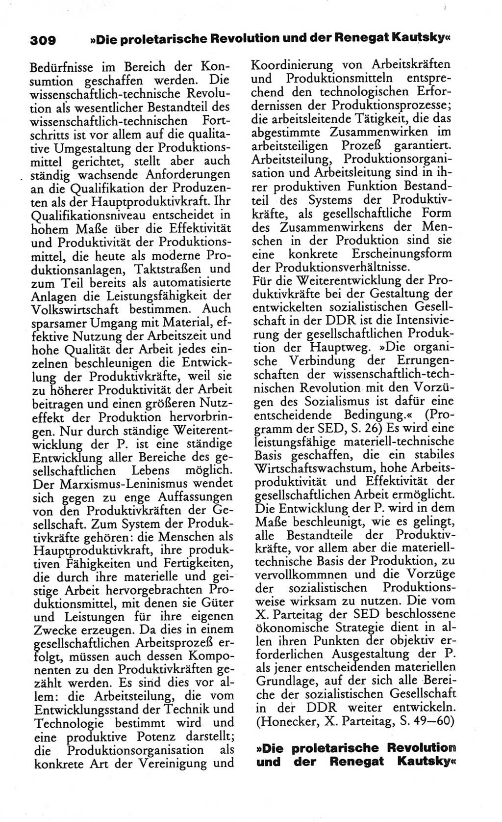 Wörterbuch des wissenschaftlichen Kommunismus [Deutsche Demokratische Republik (DDR)] 1984, Seite 309 (Wb. wiss. Komm. DDR 1984, S. 309)