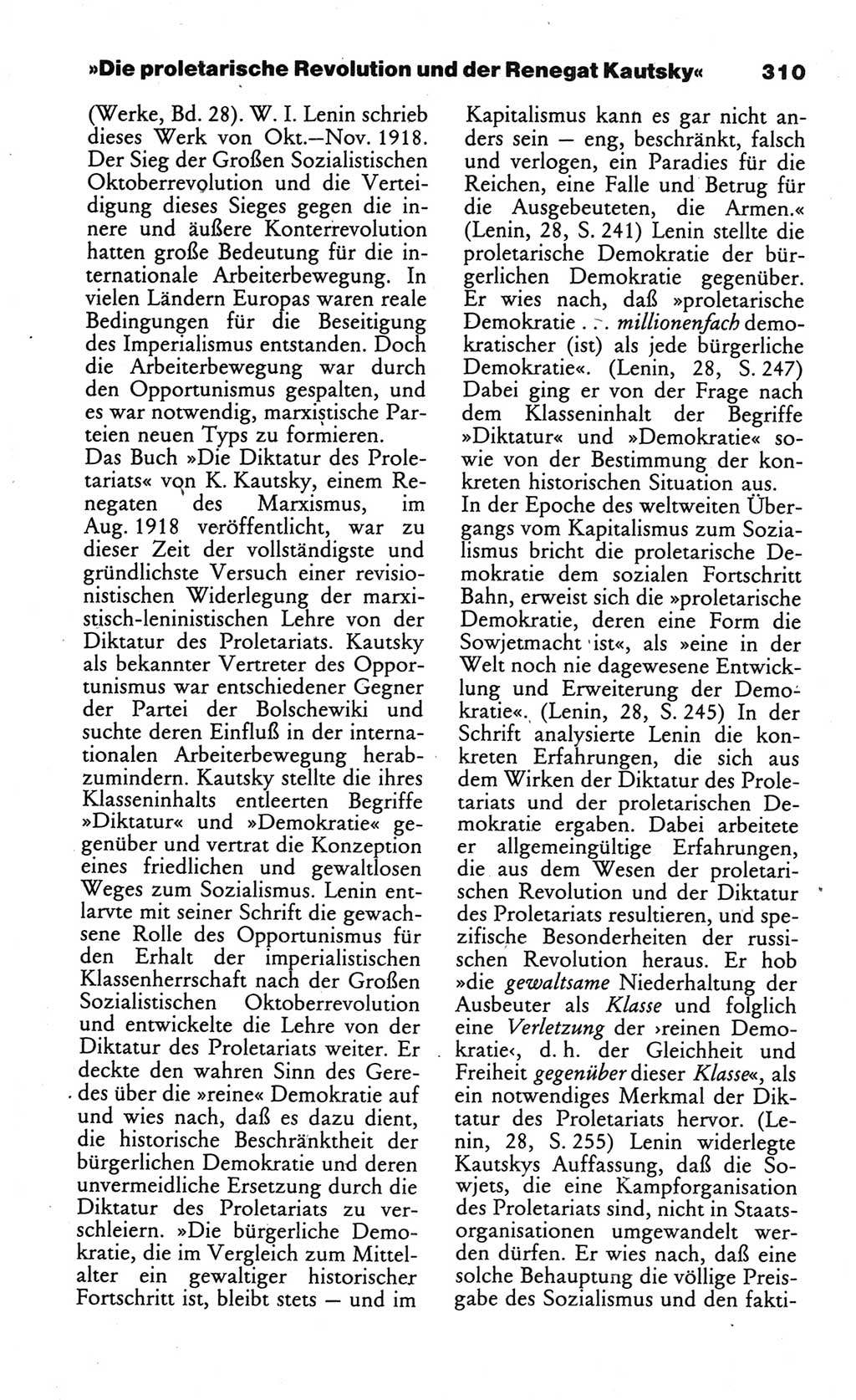 Wörterbuch des wissenschaftlichen Kommunismus [Deutsche Demokratische Republik (DDR)] 1984, Seite 310 (Wb. wiss. Komm. DDR 1984, S. 310)