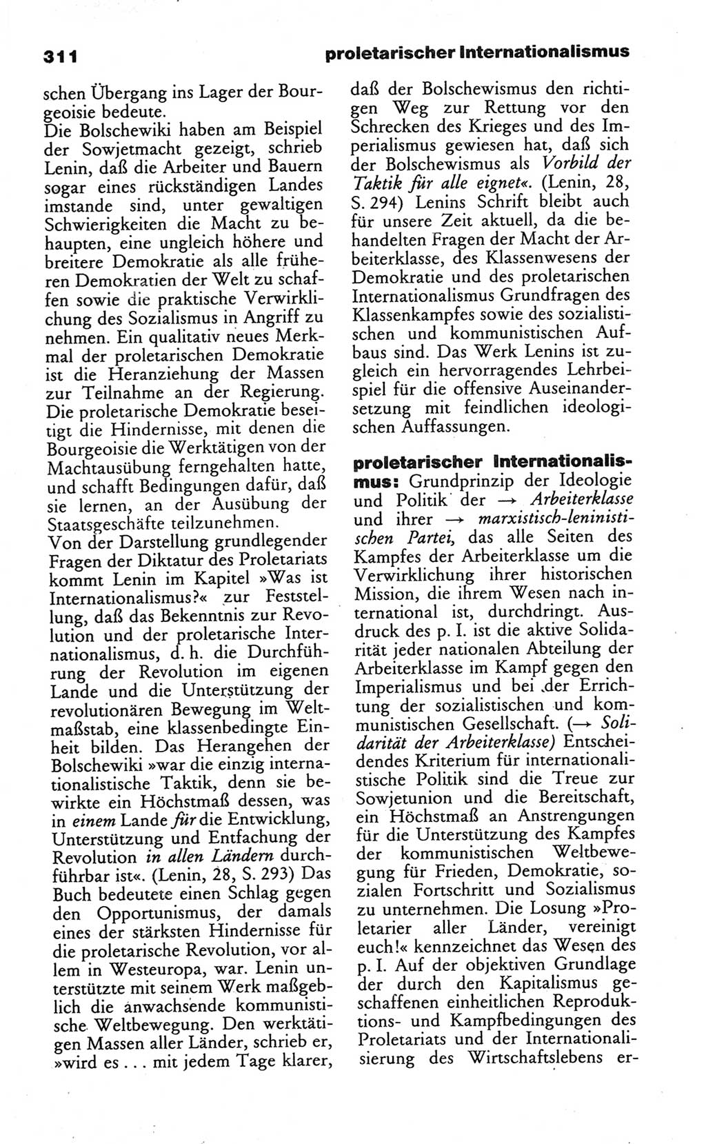 Wörterbuch des wissenschaftlichen Kommunismus [Deutsche Demokratische Republik (DDR)] 1984, Seite 311 (Wb. wiss. Komm. DDR 1984, S. 311)