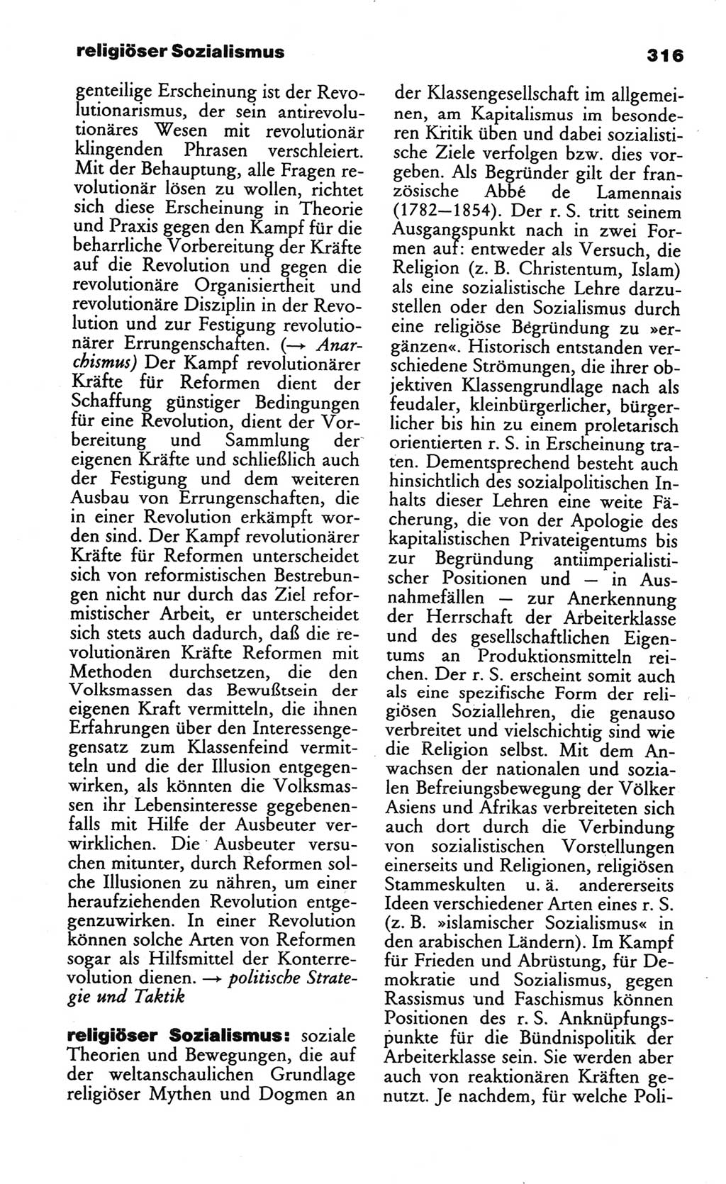 Wörterbuch des wissenschaftlichen Kommunismus [Deutsche Demokratische Republik (DDR)] 1984, Seite 316 (Wb. wiss. Komm. DDR 1984, S. 316)