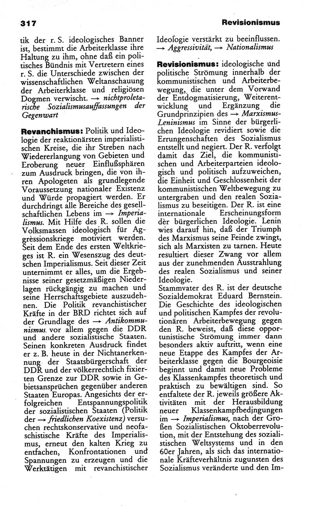 Wörterbuch des wissenschaftlichen Kommunismus [Deutsche Demokratische Republik (DDR)] 1984, Seite 317 (Wb. wiss. Komm. DDR 1984, S. 317)