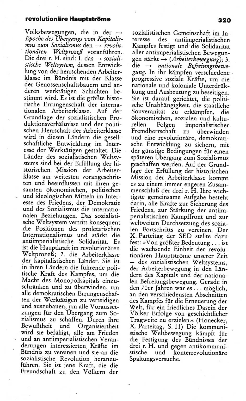 Wörterbuch des wissenschaftlichen Kommunismus [Deutsche Demokratische Republik (DDR)] 1984, Seite 320 (Wb. wiss. Komm. DDR 1984, S. 320)