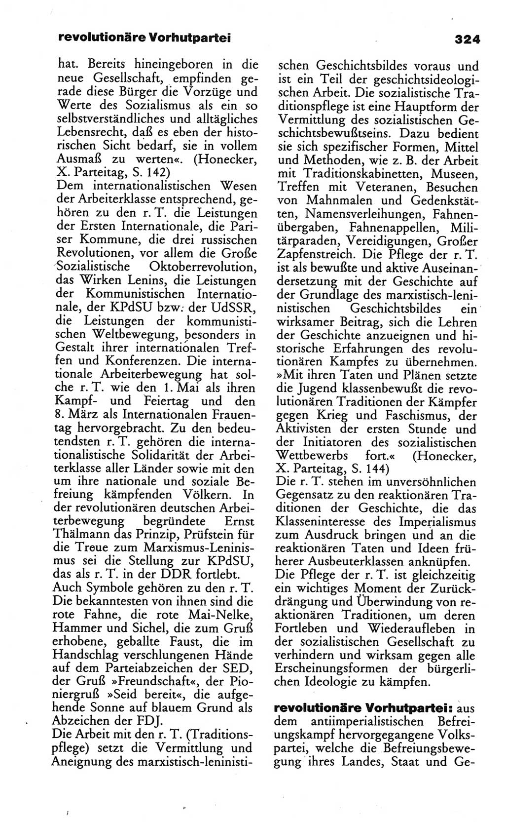 Wörterbuch des wissenschaftlichen Kommunismus [Deutsche Demokratische Republik (DDR)] 1984, Seite 324 (Wb. wiss. Komm. DDR 1984, S. 324)