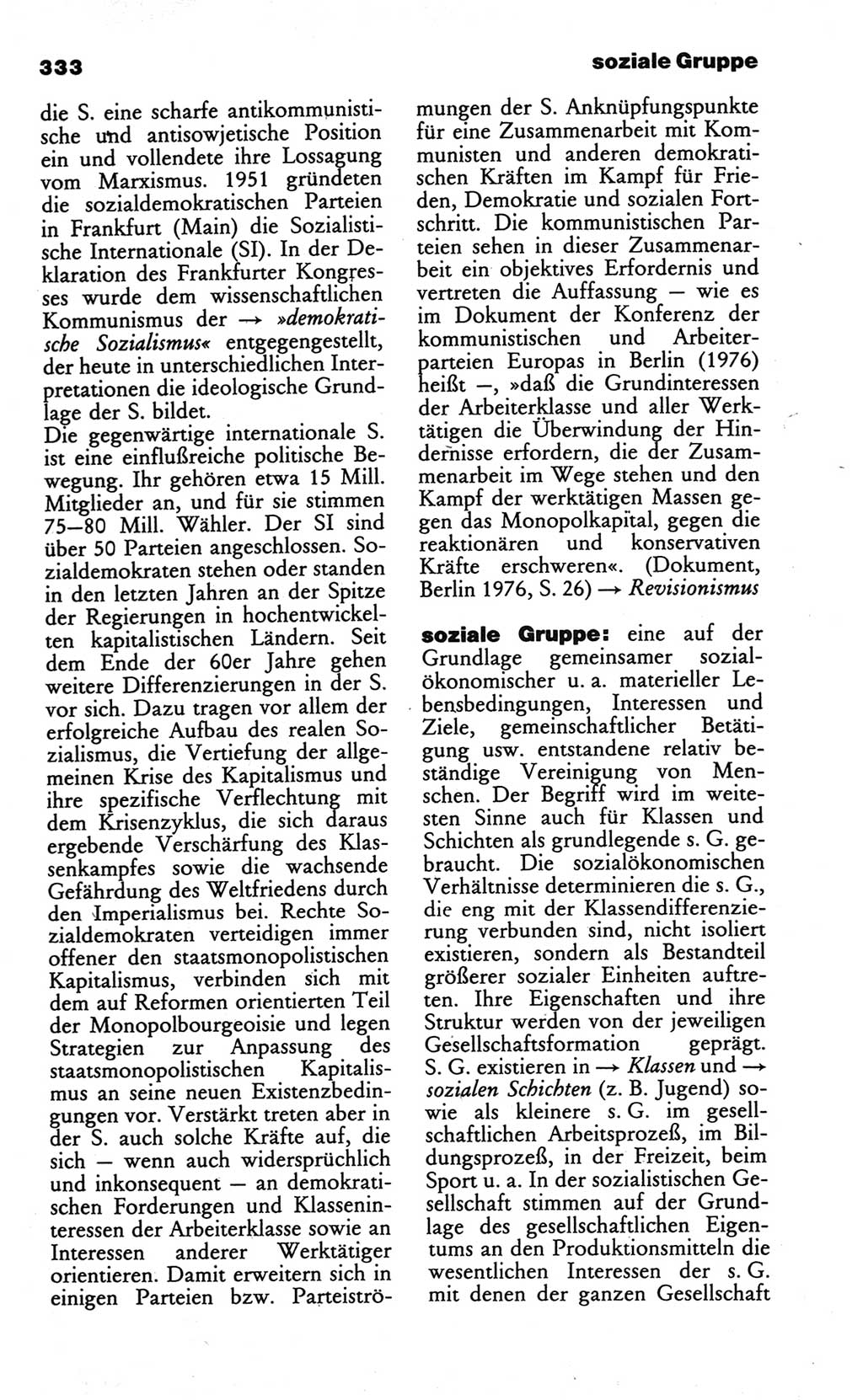 Wörterbuch des wissenschaftlichen Kommunismus [Deutsche Demokratische Republik (DDR)] 1984, Seite 333 (Wb. wiss. Komm. DDR 1984, S. 333)