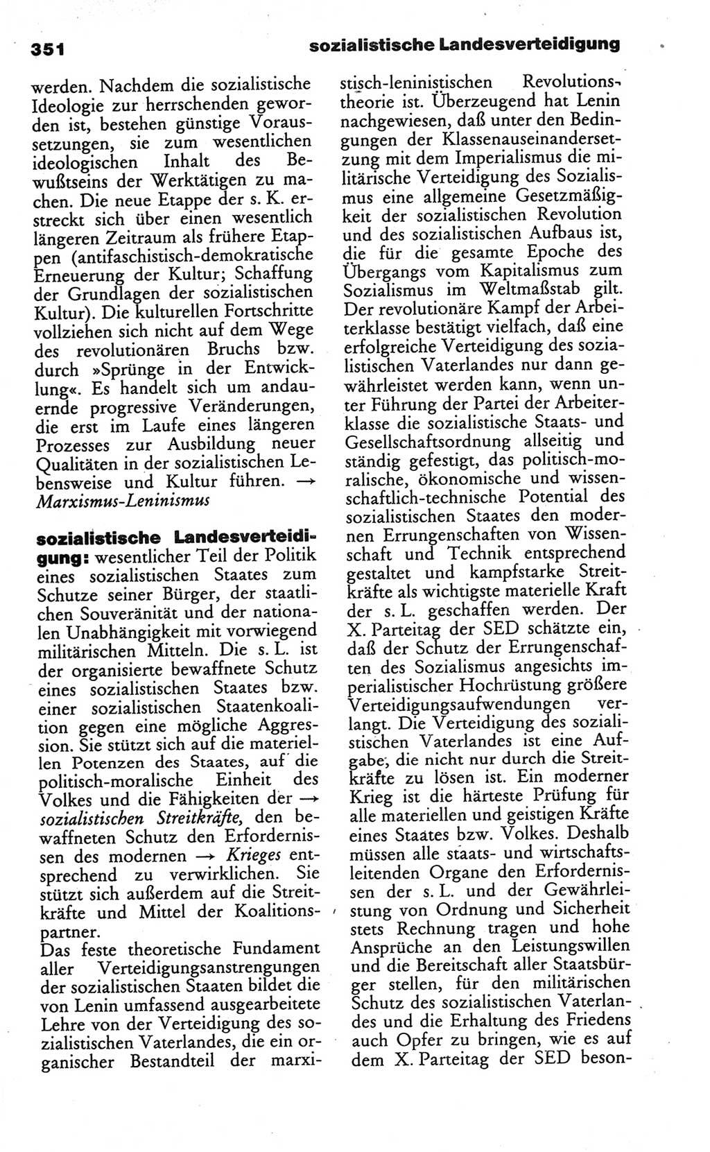 Wörterbuch des wissenschaftlichen Kommunismus [Deutsche Demokratische Republik (DDR)] 1984, Seite 351 (Wb. wiss. Komm. DDR 1984, S. 351)