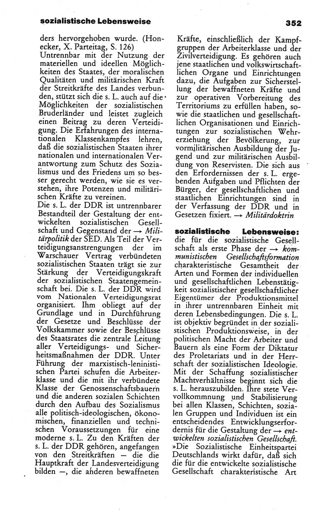 Wörterbuch des wissenschaftlichen Kommunismus [Deutsche Demokratische Republik (DDR)] 1984, Seite 352 (Wb. wiss. Komm. DDR 1984, S. 352)