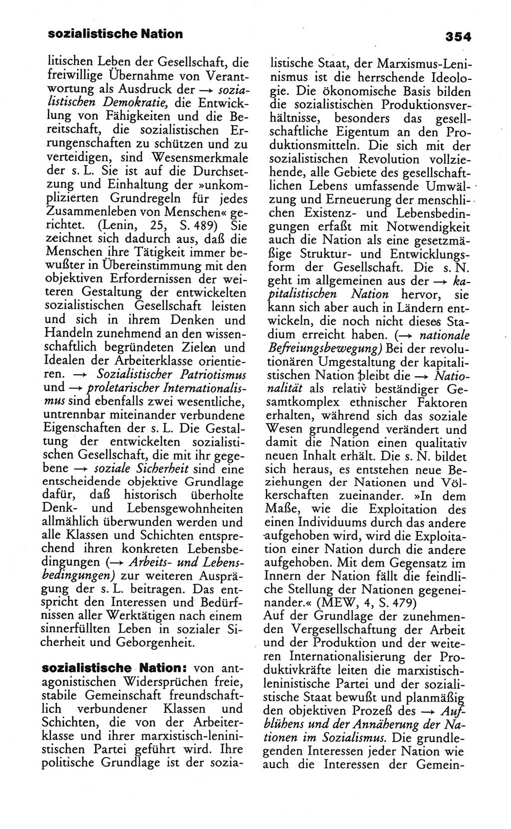 Wörterbuch des wissenschaftlichen Kommunismus [Deutsche Demokratische Republik (DDR)] 1984, Seite 354 (Wb. wiss. Komm. DDR 1984, S. 354)