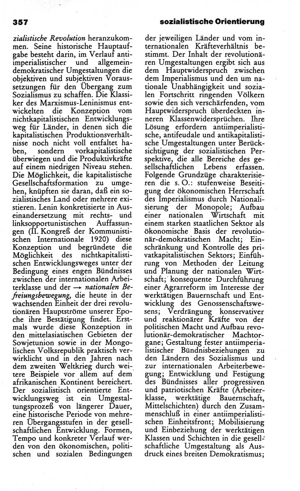 Wörterbuch des wissenschaftlichen Kommunismus [Deutsche Demokratische Republik (DDR)] 1984, Seite 357 (Wb. wiss. Komm. DDR 1984, S. 357)