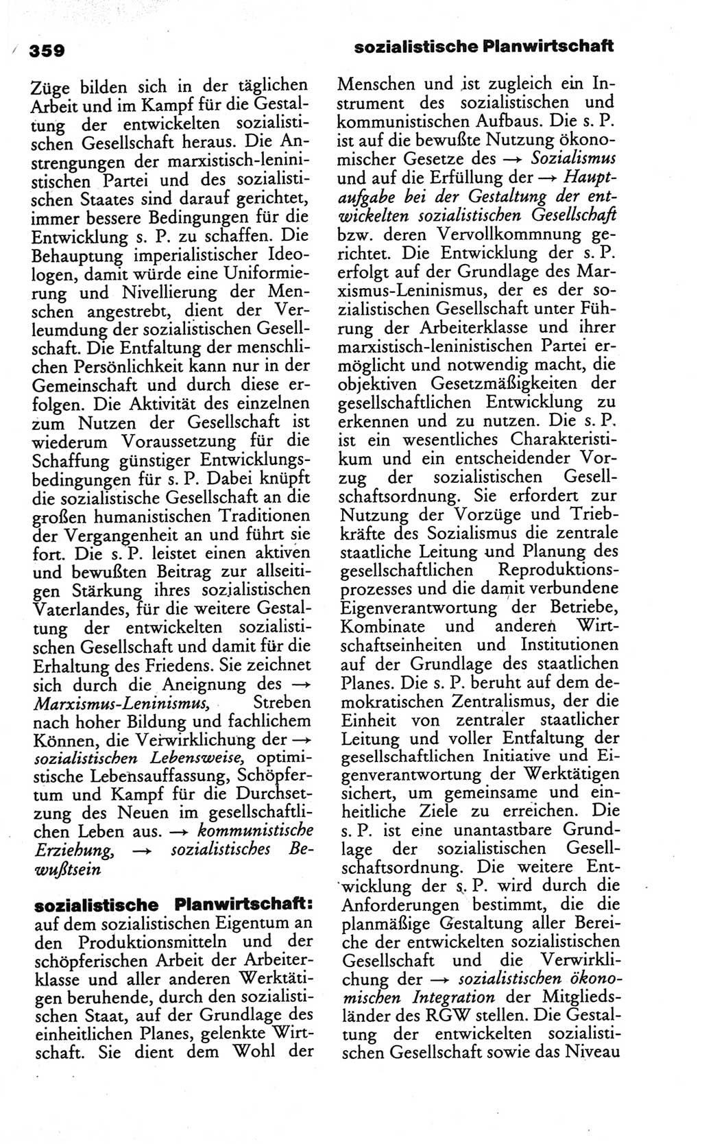 Wörterbuch des wissenschaftlichen Kommunismus [Deutsche Demokratische Republik (DDR)] 1984, Seite 359 (Wb. wiss. Komm. DDR 1984, S. 359)