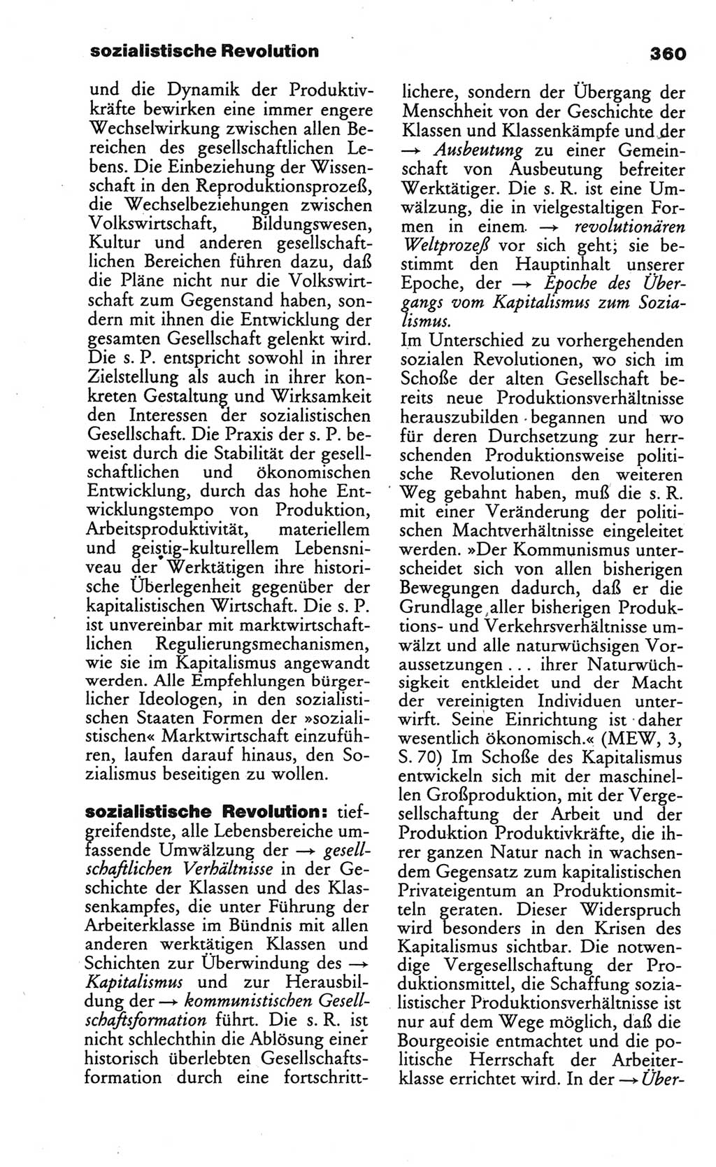 Wörterbuch des wissenschaftlichen Kommunismus [Deutsche Demokratische Republik (DDR)] 1984, Seite 360 (Wb. wiss. Komm. DDR 1984, S. 360)