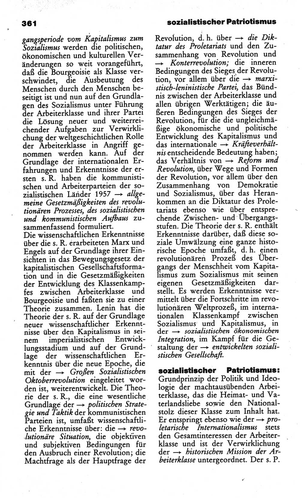 Wörterbuch des wissenschaftlichen Kommunismus [Deutsche Demokratische Republik (DDR)] 1984, Seite 361 (Wb. wiss. Komm. DDR 1984, S. 361)