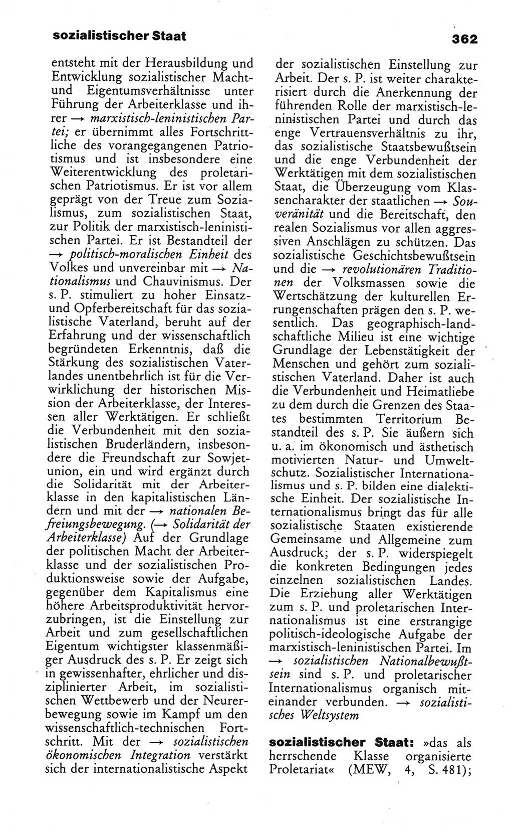 Wörterbuch des wissenschaftlichen Kommunismus [Deutsche Demokratische Republik (DDR)] 1984, Seite 362 (Wb. wiss. Komm. DDR 1984, S. 362)