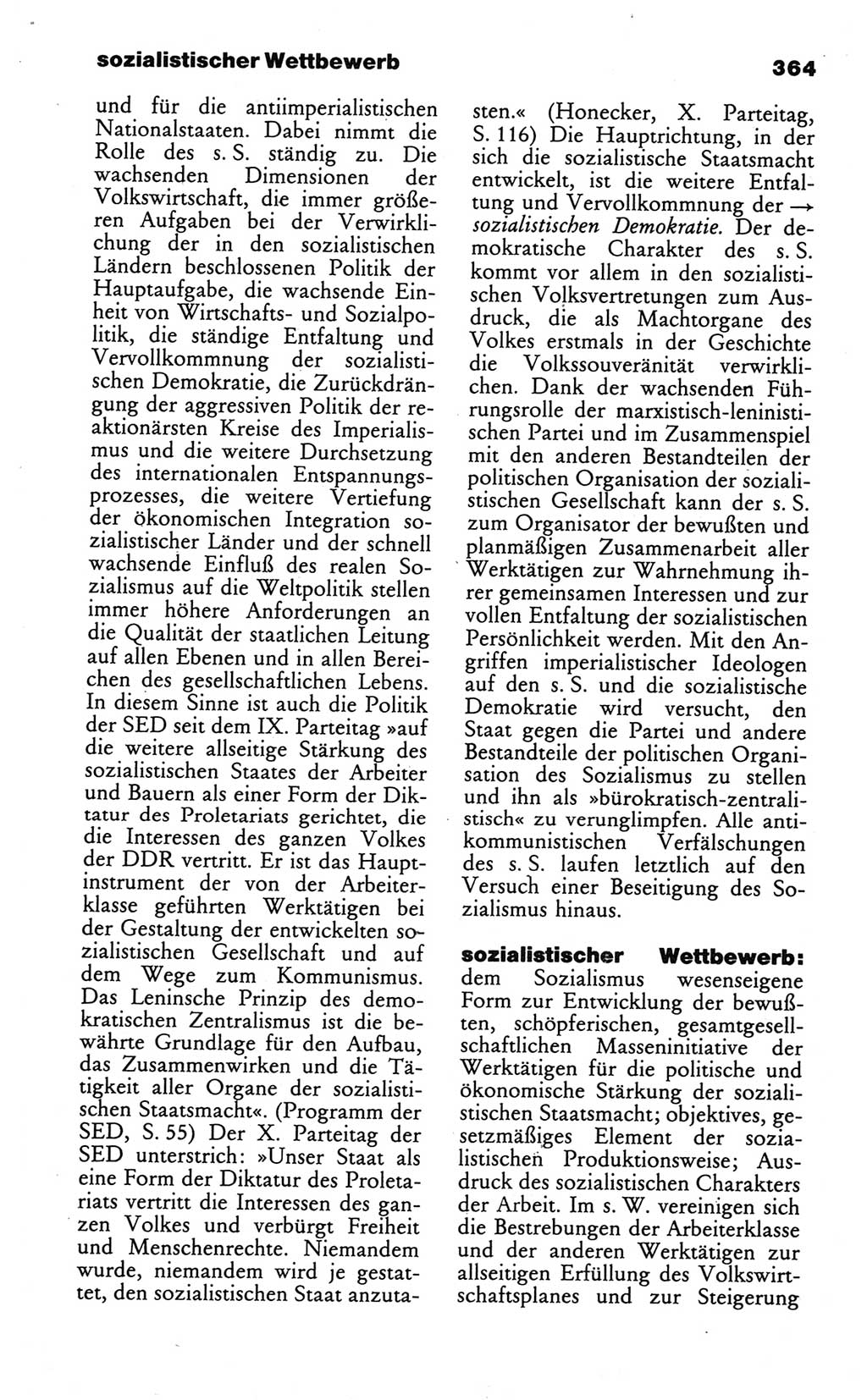 Wörterbuch des wissenschaftlichen Kommunismus [Deutsche Demokratische Republik (DDR)] 1984, Seite 364 (Wb. wiss. Komm. DDR 1984, S. 364)