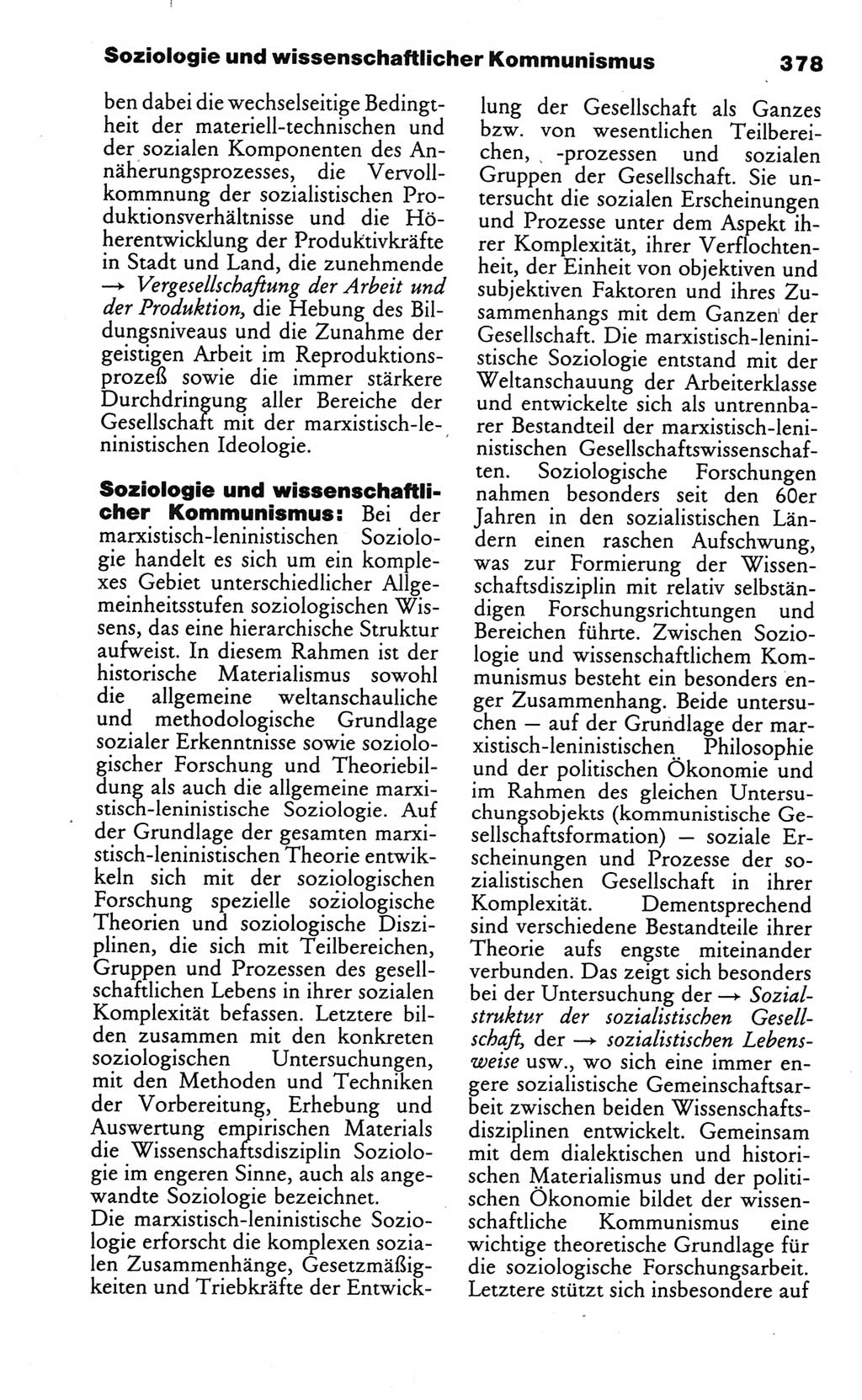 Wörterbuch des wissenschaftlichen Kommunismus [Deutsche Demokratische Republik (DDR)] 1984, Seite 378 (Wb. wiss. Komm. DDR 1984, S. 378)