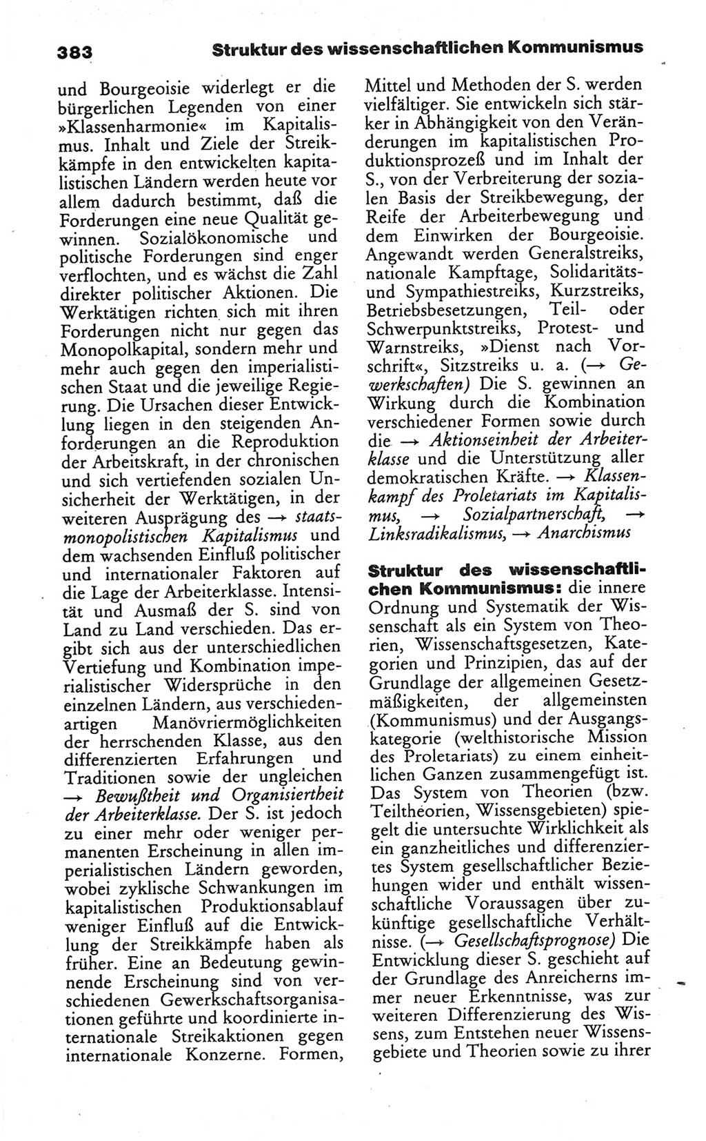 Wörterbuch des wissenschaftlichen Kommunismus [Deutsche Demokratische Republik (DDR)] 1984, Seite 383 (Wb. wiss. Komm. DDR 1984, S. 383)