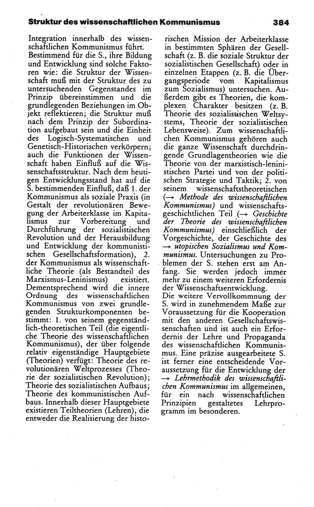 Wörterbuch des wissenschaftlichen Kommunismus [Deutsche Demokratische Republik (DDR)] 1984, Seite 384 (Wb. wiss. Komm. DDR 1984, S. 384)