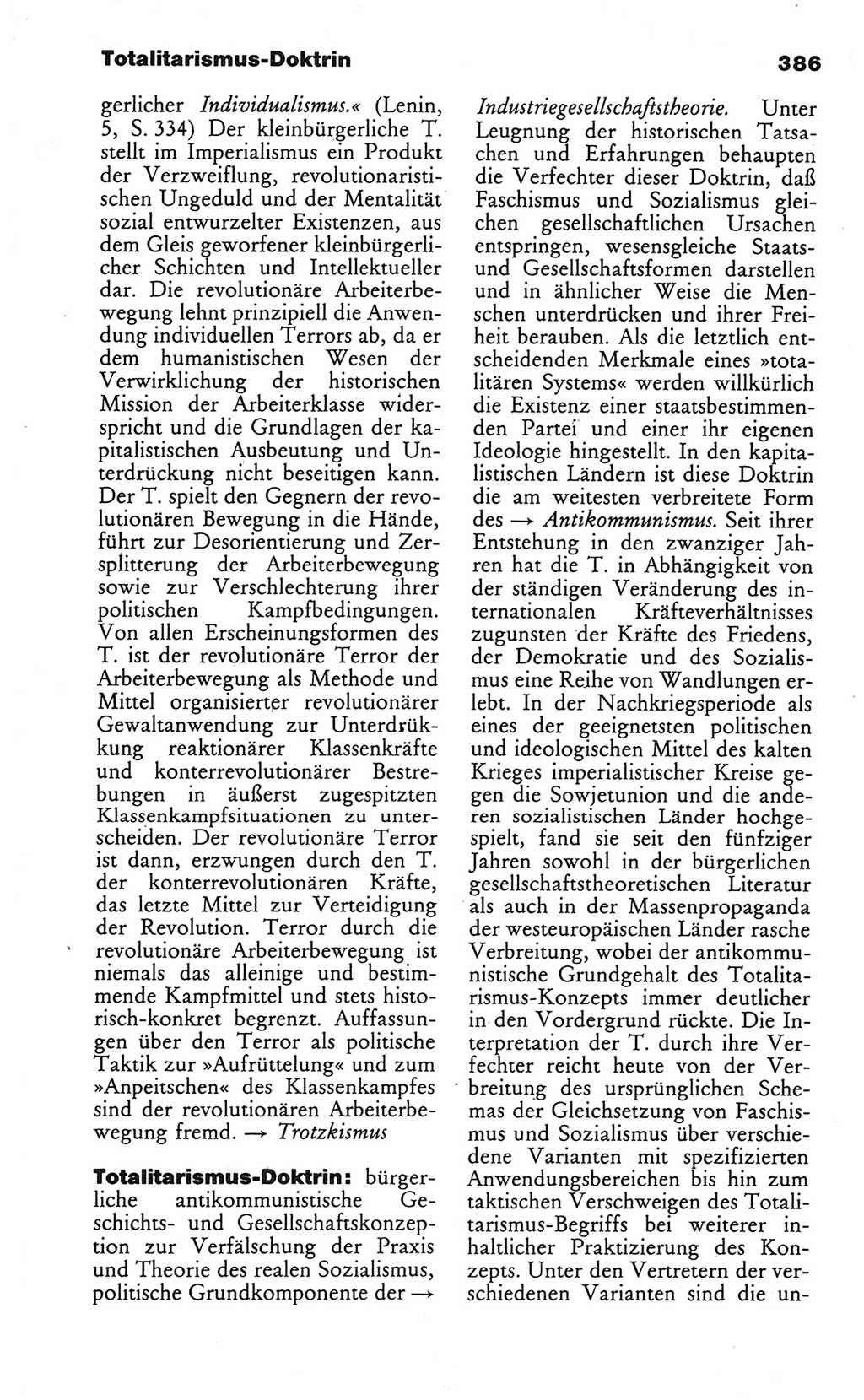 Wörterbuch des wissenschaftlichen Kommunismus [Deutsche Demokratische Republik (DDR)] 1984, Seite 386 (Wb. wiss. Komm. DDR 1984, S. 386)