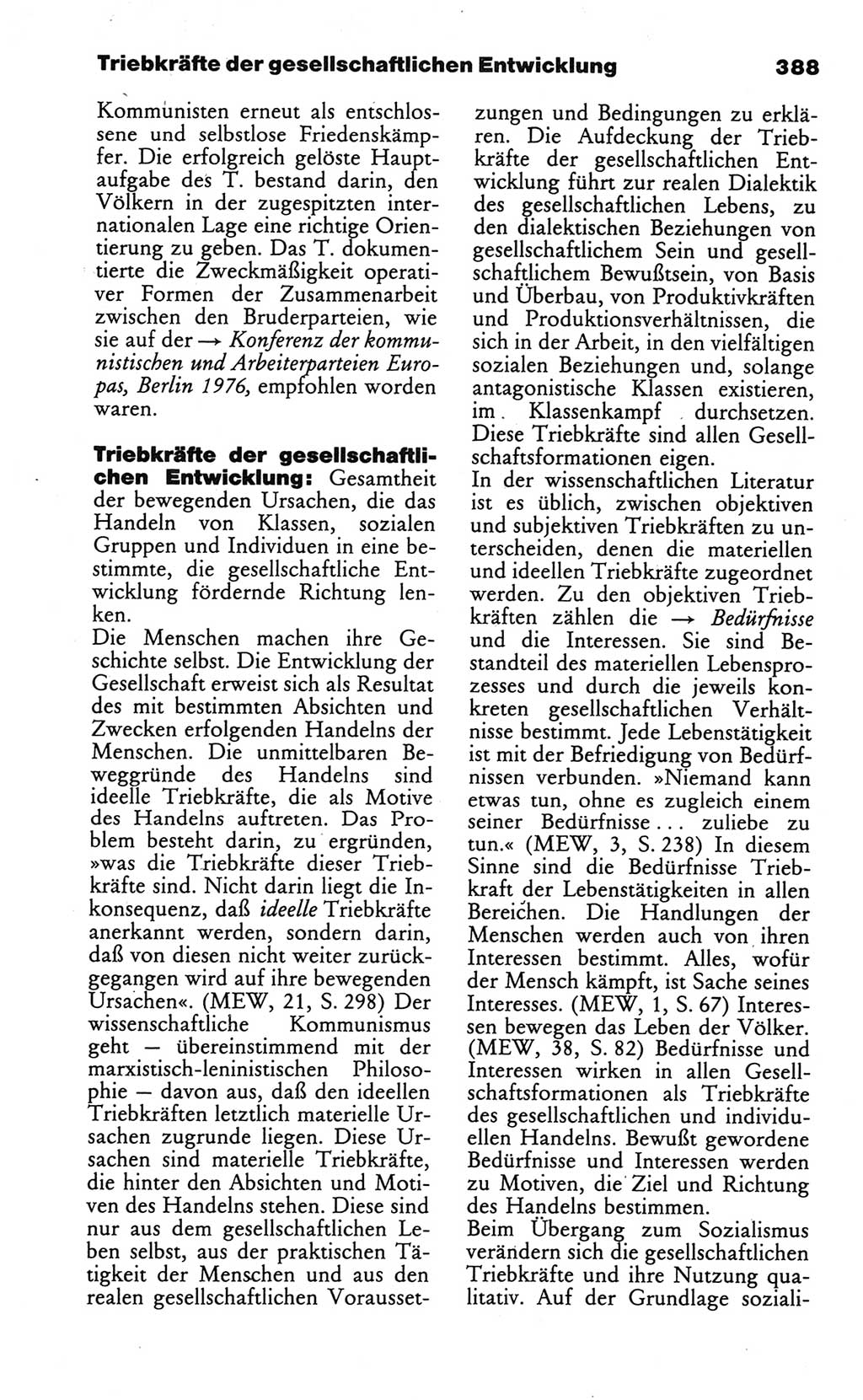 Wörterbuch des wissenschaftlichen Kommunismus [Deutsche Demokratische Republik (DDR)] 1984, Seite 388 (Wb. wiss. Komm. DDR 1984, S. 388)