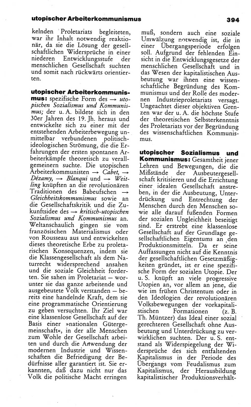 Wörterbuch des wissenschaftlichen Kommunismus [Deutsche Demokratische Republik (DDR)] 1984, Seite 394 (Wb. wiss. Komm. DDR 1984, S. 394)