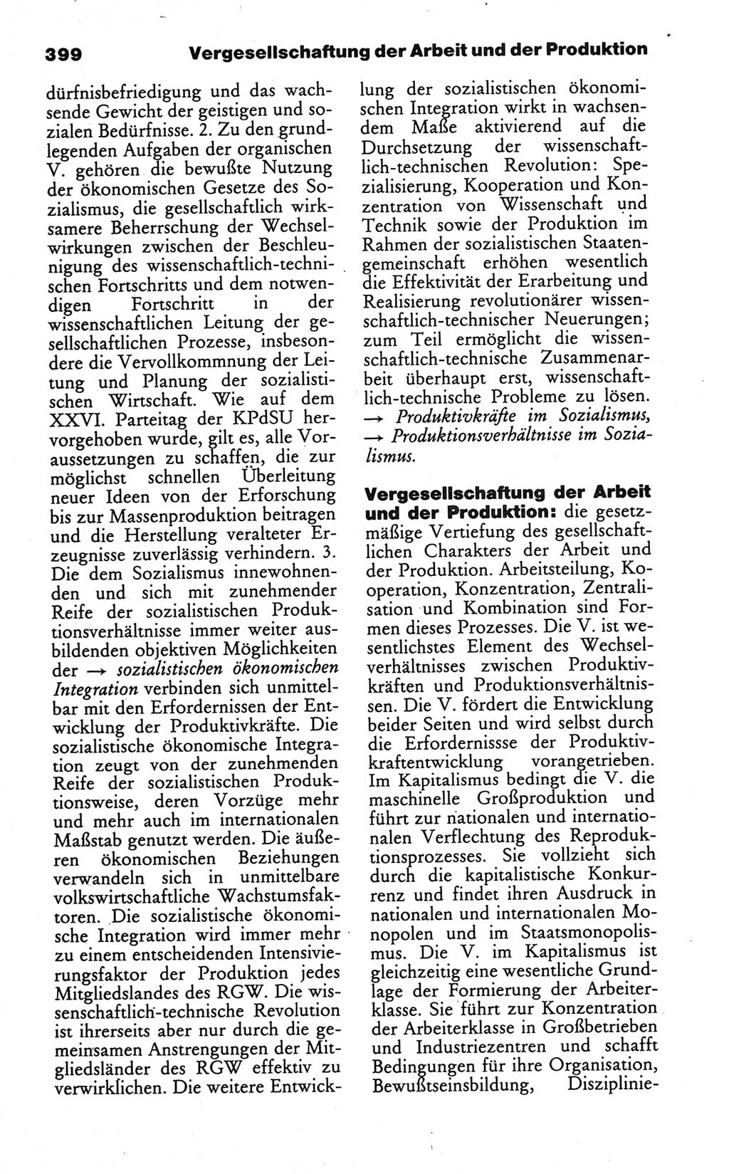 Wörterbuch des wissenschaftlichen Kommunismus [Deutsche Demokratische Republik (DDR)] 1984, Seite 399 (Wb. wiss. Komm. DDR 1984, S. 399)