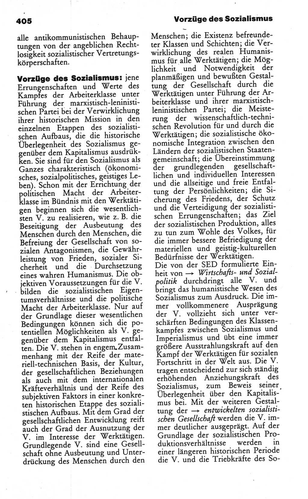 Wörterbuch des wissenschaftlichen Kommunismus [Deutsche Demokratische Republik (DDR)] 1984, Seite 405 (Wb. wiss. Komm. DDR 1984, S. 405)