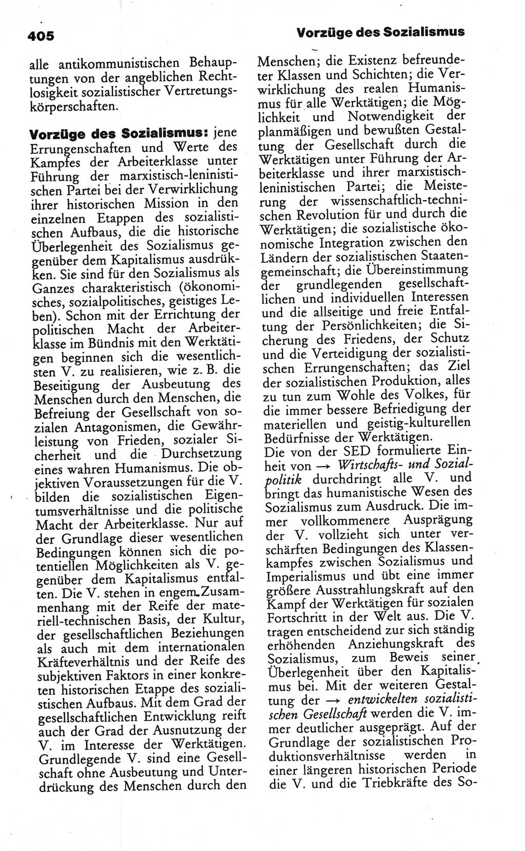 Wörterbuch des wissenschaftlichen Kommunismus [Deutsche Demokratische Republik (DDR)] 1984, Seite 405 (Wb. wiss. Komm. DDR 1984, S. 405)
