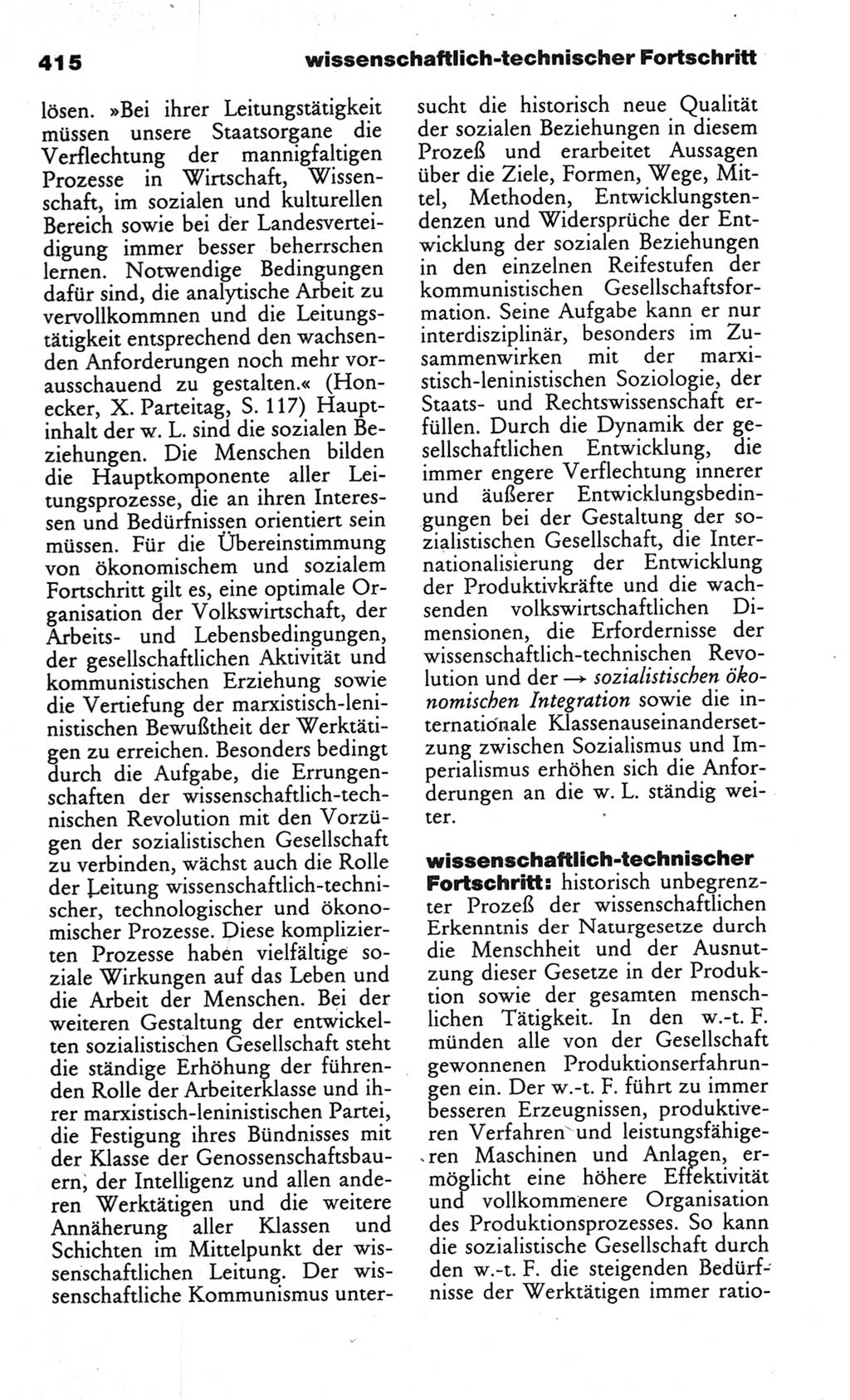 Wörterbuch des wissenschaftlichen Kommunismus [Deutsche Demokratische Republik (DDR)] 1984, Seite 415 (Wb. wiss. Komm. DDR 1984, S. 415)