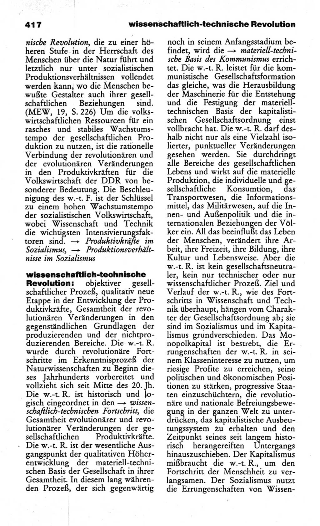 Wörterbuch des wissenschaftlichen Kommunismus [Deutsche Demokratische Republik (DDR)] 1984, Seite 417 (Wb. wiss. Komm. DDR 1984, S. 417)
