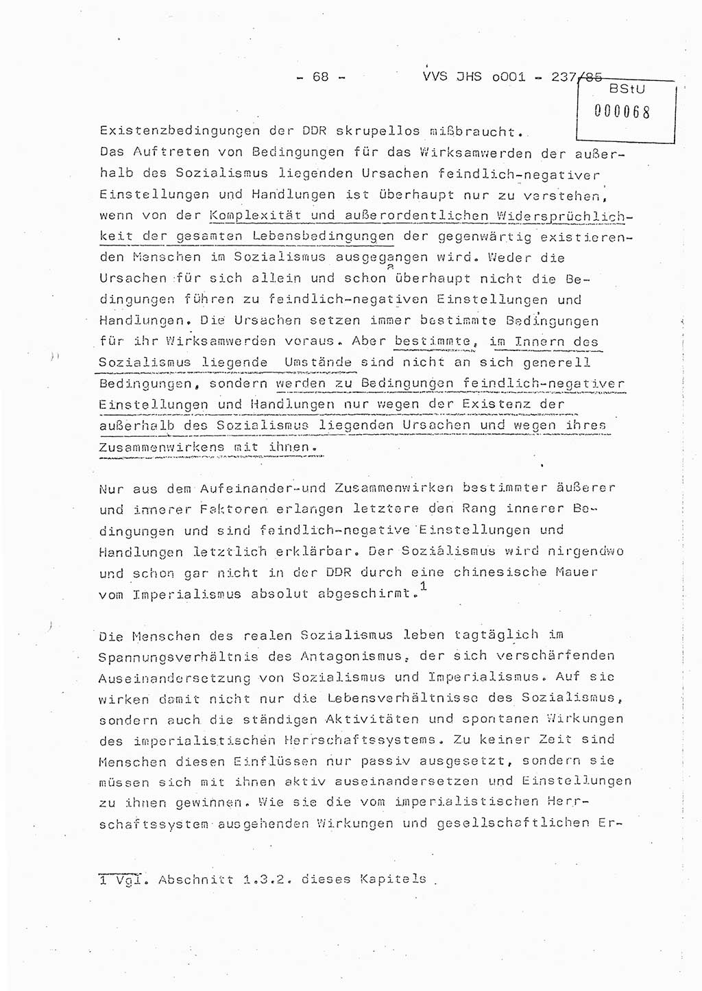 Dissertation Oberstleutnant Peter Jakulski (JHS), Oberstleutnat Christian Rudolph (HA Ⅸ), Major Horst Böttger (ZMD), Major Wolfgang Grüneberg (JHS), Major Albert Meutsch (JHS), Ministerium für Staatssicherheit (MfS) [Deutsche Demokratische Republik (DDR)], Juristische Hochschule (JHS), Vertrauliche Verschlußsache (VVS) o001-237/85, Potsdam 1985, Seite 68 (Diss. MfS DDR JHS VVS o001-237/85 1985, S. 68)