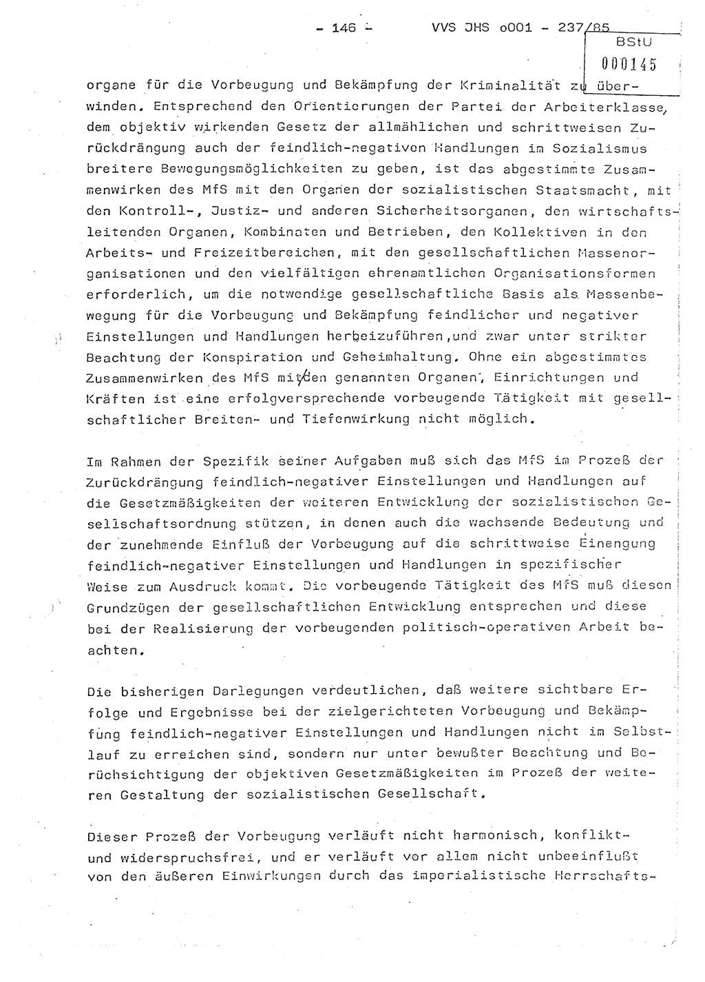 Dissertation Oberstleutnant Peter Jakulski (JHS), Oberstleutnat Christian Rudolph (HA Ⅸ), Major Horst Böttger (ZMD), Major Wolfgang Grüneberg (JHS), Major Albert Meutsch (JHS), Ministerium für Staatssicherheit (MfS) [Deutsche Demokratische Republik (DDR)], Juristische Hochschule (JHS), Vertrauliche Verschlußsache (VVS) o001-237/85, Potsdam 1985, Seite 146 (Diss. MfS DDR JHS VVS o001-237/85 1985, S. 146)