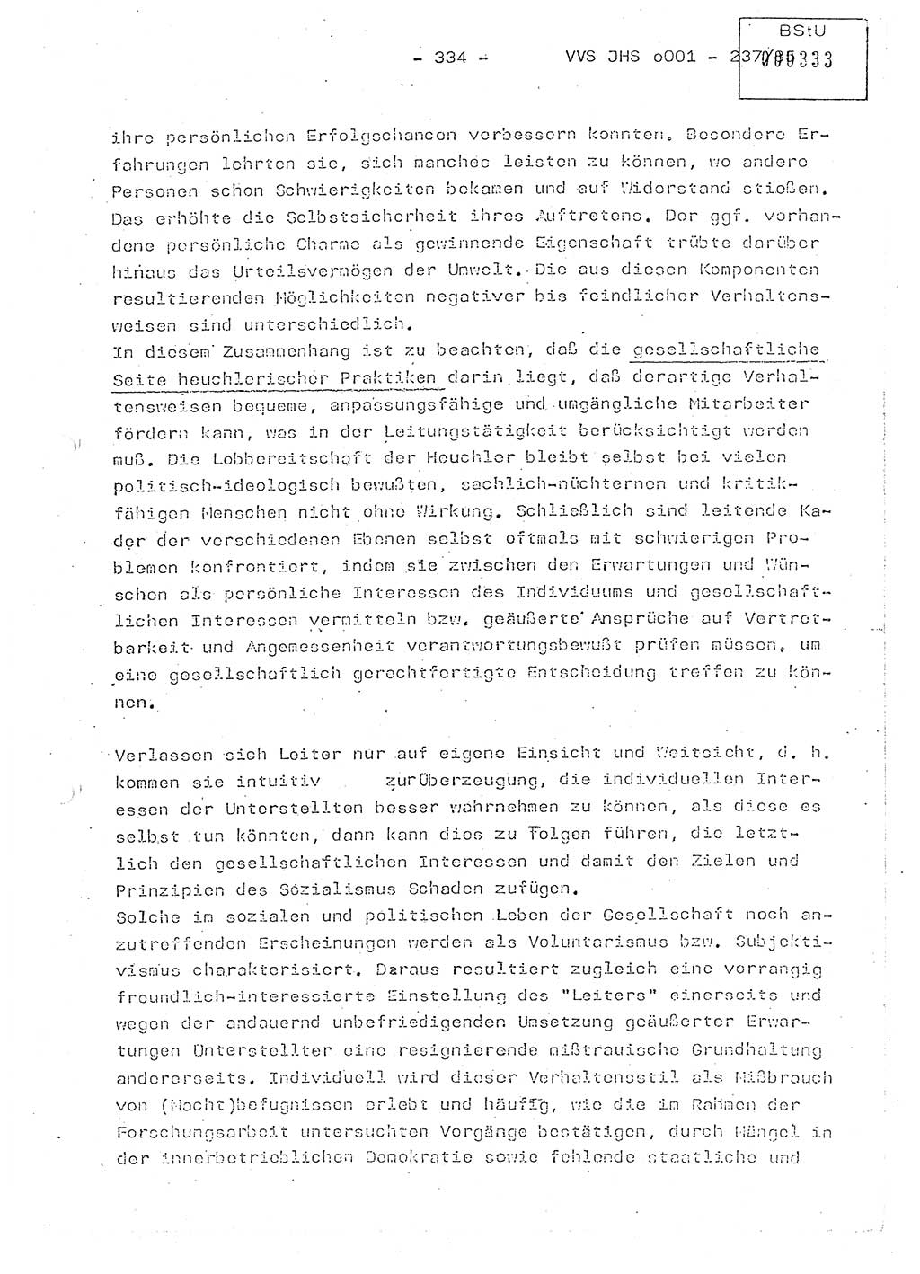 Dissertation Oberstleutnant Peter Jakulski (JHS), Oberstleutnat Christian Rudolph (HA Ⅸ), Major Horst Böttger (ZMD), Major Wolfgang Grüneberg (JHS), Major Albert Meutsch (JHS), Ministerium für Staatssicherheit (MfS) [Deutsche Demokratische Republik (DDR)], Juristische Hochschule (JHS), Vertrauliche Verschlußsache (VVS) o001-237/85, Potsdam 1985, Seite 334 (Diss. MfS DDR JHS VVS o001-237/85 1985, S. 334)