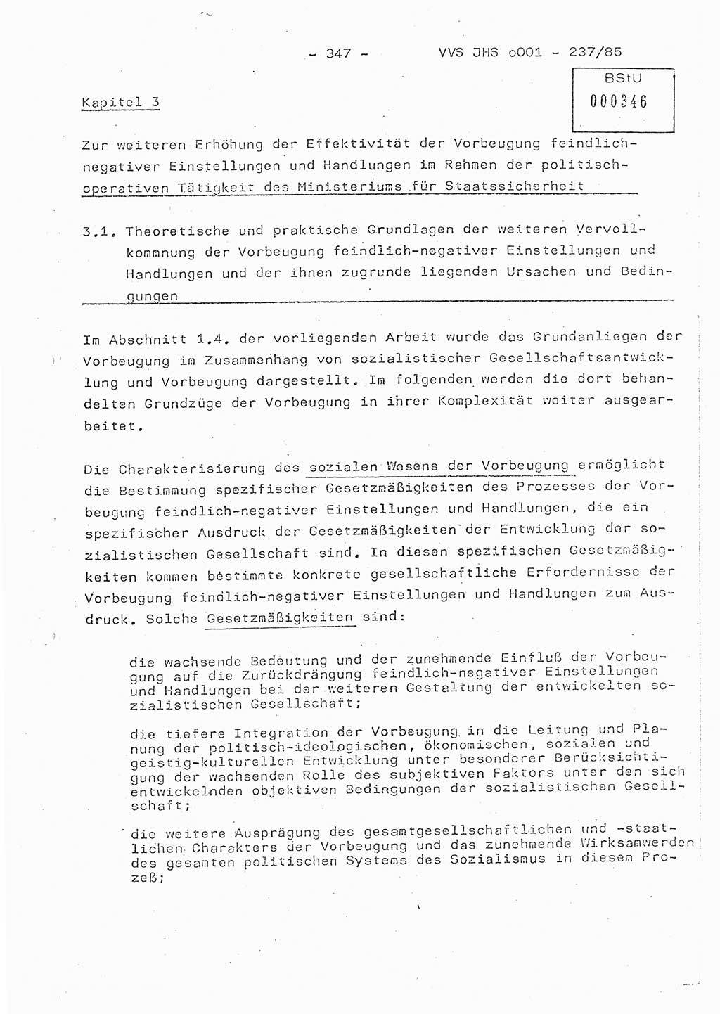Dissertation Oberstleutnant Peter Jakulski (JHS), Oberstleutnat Christian Rudolph (HA Ⅸ), Major Horst Böttger (ZMD), Major Wolfgang Grüneberg (JHS), Major Albert Meutsch (JHS), Ministerium für Staatssicherheit (MfS) [Deutsche Demokratische Republik (DDR)], Juristische Hochschule (JHS), Vertrauliche Verschlußsache (VVS) o001-237/85, Potsdam 1985, Seite 347 (Diss. MfS DDR JHS VVS o001-237/85 1985, S. 347)