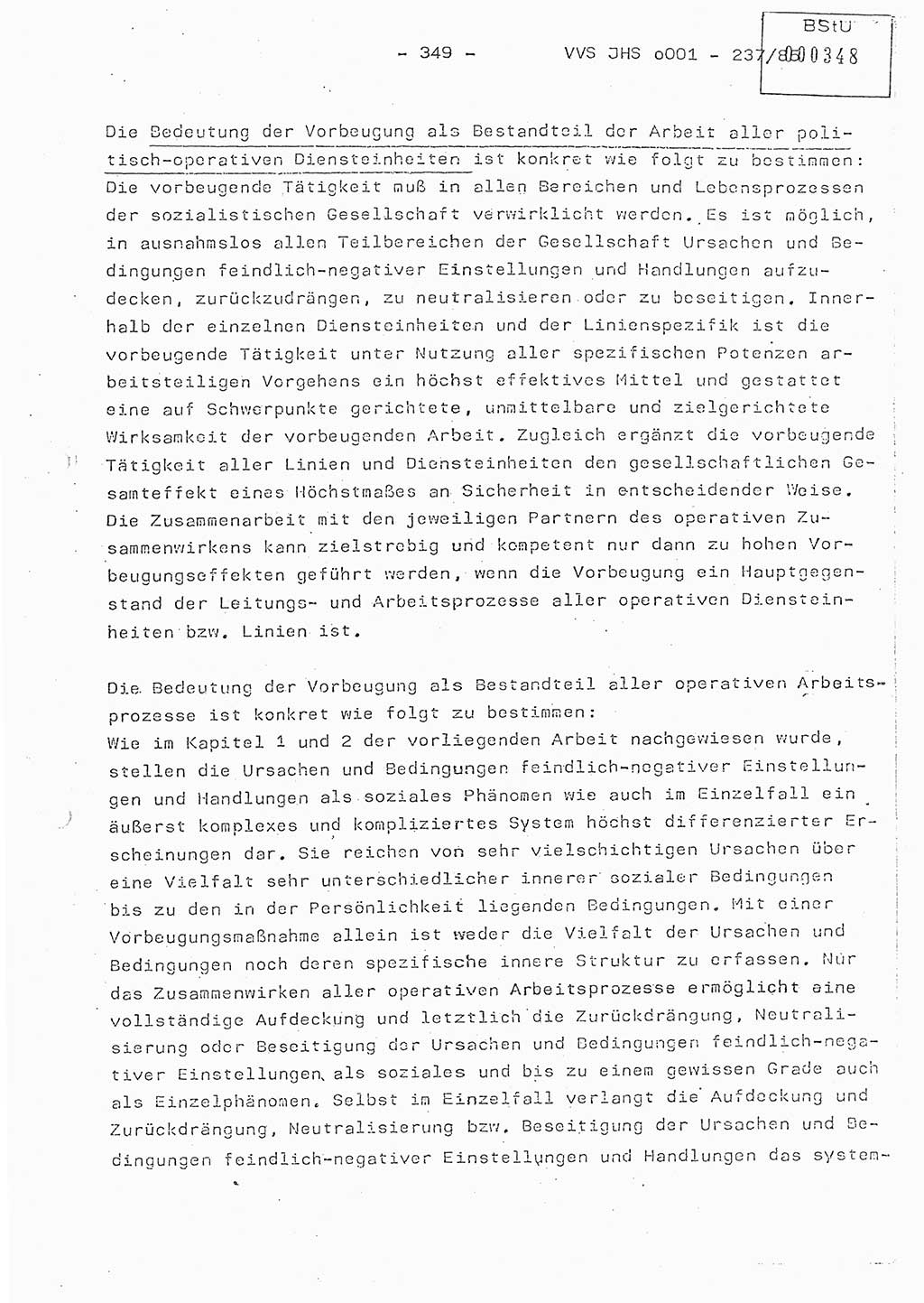 Dissertation Oberstleutnant Peter Jakulski (JHS), Oberstleutnat Christian Rudolph (HA Ⅸ), Major Horst Böttger (ZMD), Major Wolfgang Grüneberg (JHS), Major Albert Meutsch (JHS), Ministerium für Staatssicherheit (MfS) [Deutsche Demokratische Republik (DDR)], Juristische Hochschule (JHS), Vertrauliche Verschlußsache (VVS) o001-237/85, Potsdam 1985, Seite 349 (Diss. MfS DDR JHS VVS o001-237/85 1985, S. 349)