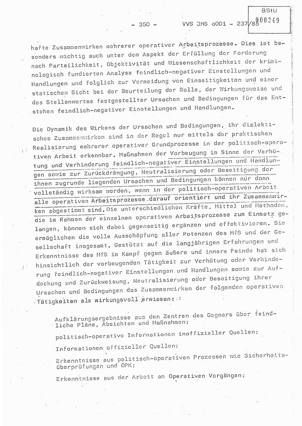 Dissertation Oberstleutnant Peter Jakulski (JHS), Oberstleutnat Christian Rudolph (HA Ⅸ), Major Horst Böttger (ZMD), Major Wolfgang Grüneberg (JHS), Major Albert Meutsch (JHS), Ministerium für Staatssicherheit (MfS) [Deutsche Demokratische Republik (DDR)], Juristische Hochschule (JHS), Vertrauliche Verschlußsache (VVS) o001-237/85, Potsdam 1985, Seite 350 (Diss. MfS DDR JHS VVS o001-237/85 1985, S. 350)