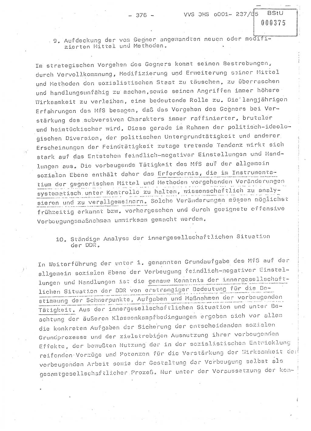 Dissertation Oberstleutnant Peter Jakulski (JHS), Oberstleutnat Christian Rudolph (HA Ⅸ), Major Horst Böttger (ZMD), Major Wolfgang Grüneberg (JHS), Major Albert Meutsch (JHS), Ministerium für Staatssicherheit (MfS) [Deutsche Demokratische Republik (DDR)], Juristische Hochschule (JHS), Vertrauliche Verschlußsache (VVS) o001-237/85, Potsdam 1985, Seite 376 (Diss. MfS DDR JHS VVS o001-237/85 1985, S. 376)