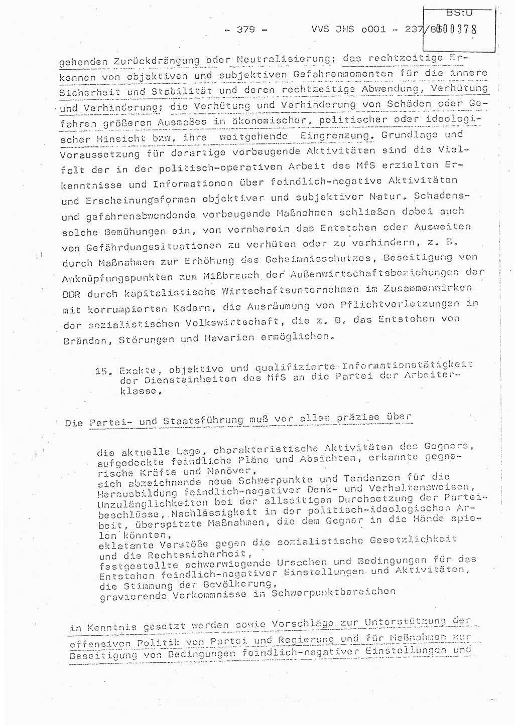 Dissertation Oberstleutnant Peter Jakulski (JHS), Oberstleutnat Christian Rudolph (HA Ⅸ), Major Horst Böttger (ZMD), Major Wolfgang Grüneberg (JHS), Major Albert Meutsch (JHS), Ministerium für Staatssicherheit (MfS) [Deutsche Demokratische Republik (DDR)], Juristische Hochschule (JHS), Vertrauliche Verschlußsache (VVS) o001-237/85, Potsdam 1985, Seite 379 (Diss. MfS DDR JHS VVS o001-237/85 1985, S. 379)