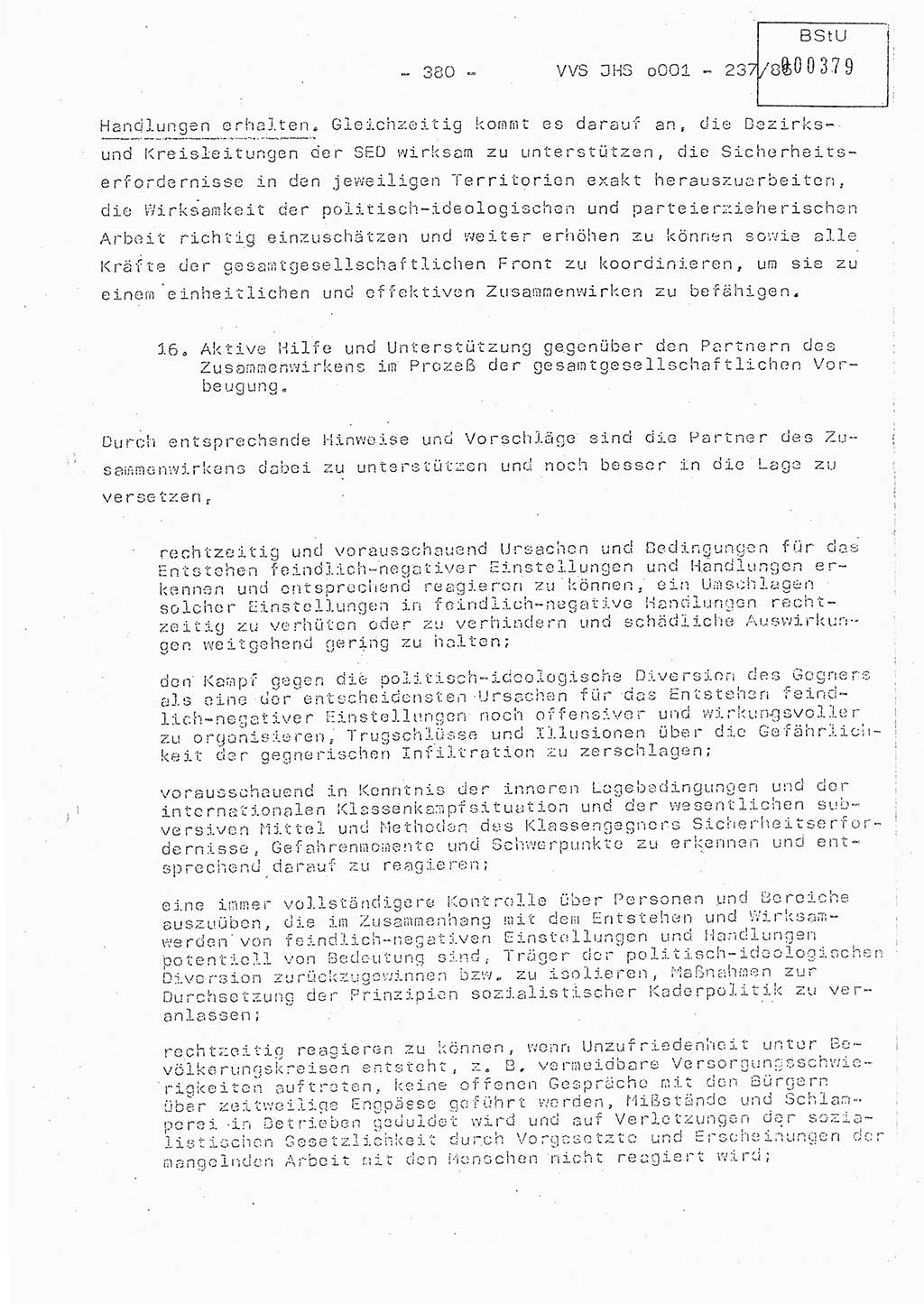 Dissertation Oberstleutnant Peter Jakulski (JHS), Oberstleutnat Christian Rudolph (HA Ⅸ), Major Horst Böttger (ZMD), Major Wolfgang Grüneberg (JHS), Major Albert Meutsch (JHS), Ministerium für Staatssicherheit (MfS) [Deutsche Demokratische Republik (DDR)], Juristische Hochschule (JHS), Vertrauliche Verschlußsache (VVS) o001-237/85, Potsdam 1985, Seite 380 (Diss. MfS DDR JHS VVS o001-237/85 1985, S. 380)