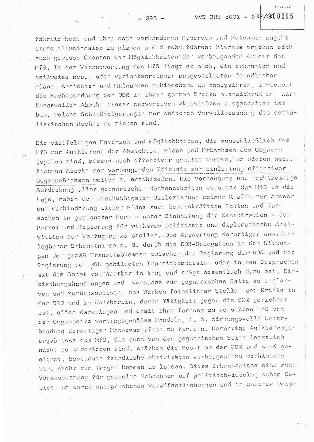 Dissertation Oberstleutnant Peter Jakulski (JHS), Oberstleutnat Christian Rudolph (HA Ⅸ), Major Horst Böttger (ZMD), Major Wolfgang Grüneberg (JHS), Major Albert Meutsch (JHS), Ministerium für Staatssicherheit (MfS) [Deutsche Demokratische Republik (DDR)], Juristische Hochschule (JHS), Vertrauliche Verschlußsache (VVS) o001-237/85, Potsdam 1985, Seite 396 (Diss. MfS DDR JHS VVS o001-237/85 1985, S. 396)