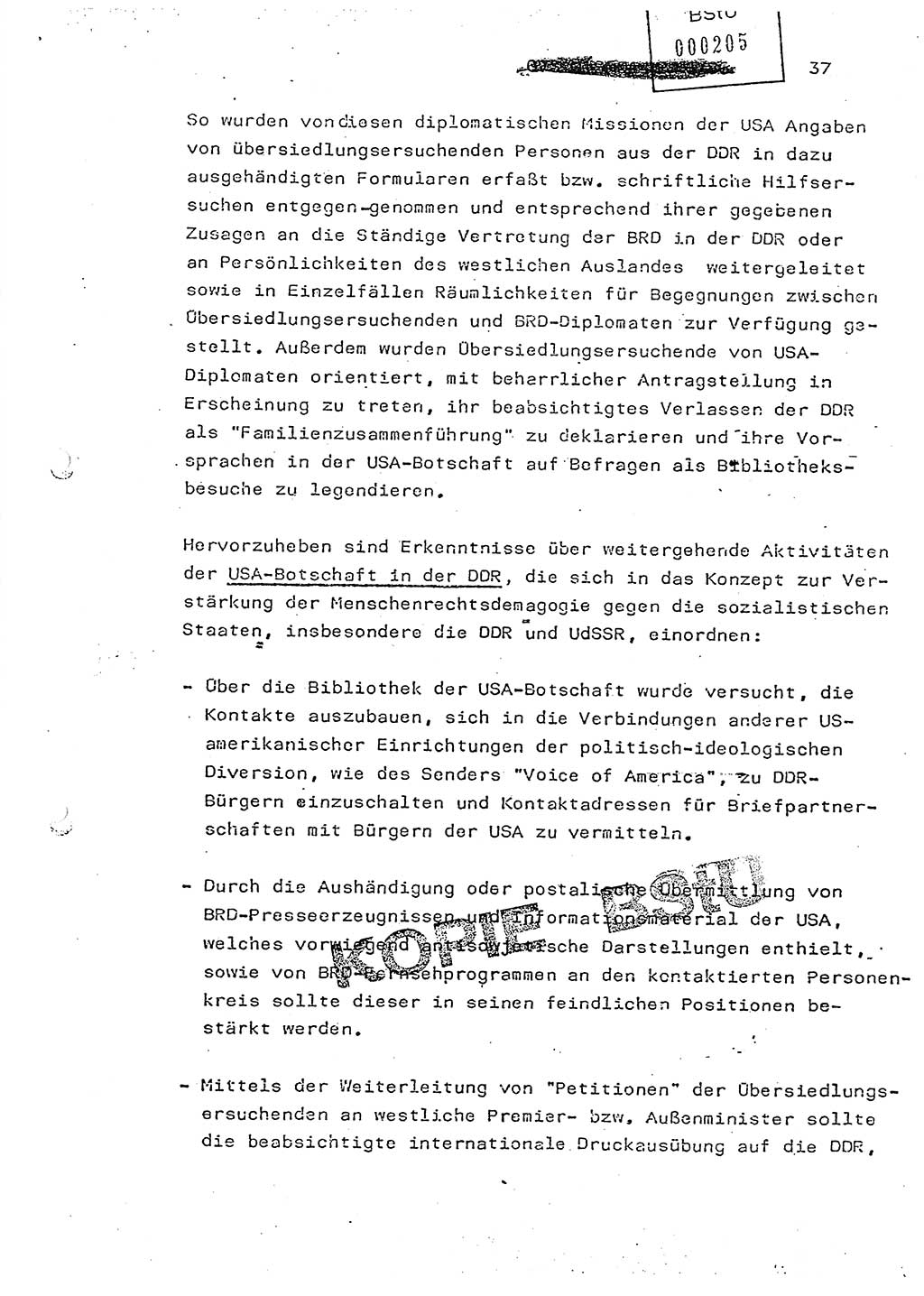 Jahresbericht der Hauptabteilung (HA) Ⅸ 1985, Einschätzung der Wirksamkeit der Untersuchungsarbeit im Jahre 1985, Ministerium für Staatssicherheit (MfS) der Deutschen Demokratischen Republik (DDR), Hauptabteilung Ⅸ, Berlin 1986, Seite 37 (Einsch. MfS DDR HA Ⅸ /86 1985, S. 37)