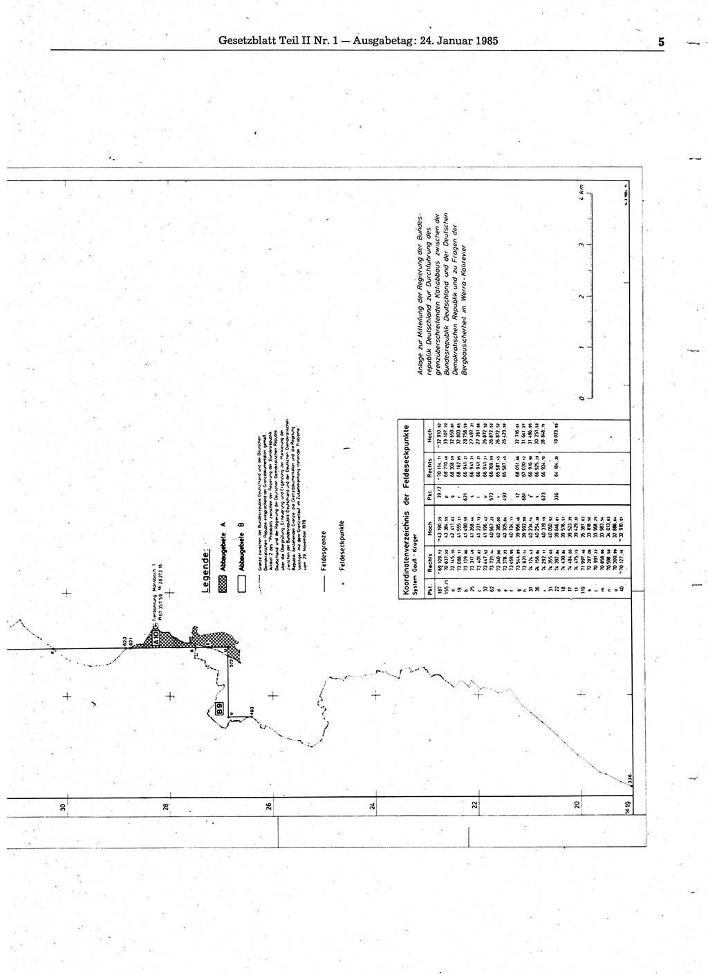 Gesetzblatt (GBl.) der Deutschen Demokratischen Republik (DDR) Teil ⅠⅠ 1985, Seite 5 (GBl. DDR ⅠⅠ 1985, S. 5)