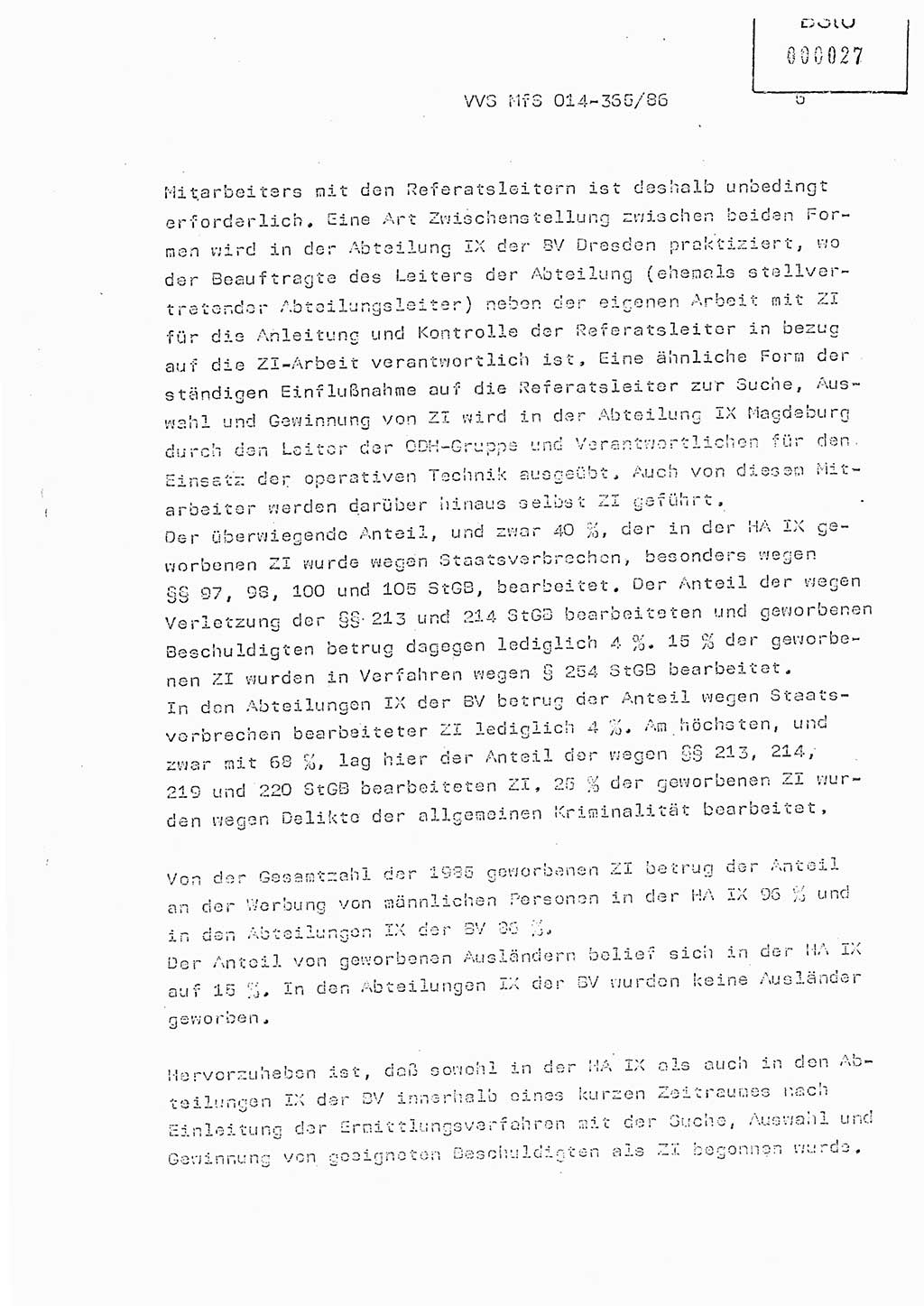 Ministerium für Staatssicherheit (MfS) [Deutsche Demokratische Republik (DDR)], Hauptabteilung (HA) Ⅸ/ Auswertungs- und Kontrollgruppe (AKG), Bereich Koordinierung, Jahresanalyse, Vertrauliche Verschlußsache (VVS) o014-365/86, Berlin 1985, Seite 5 (J.-Anal. MfS DDR HA Ⅸ/AKG VVS o014-365/86 1985, S. 5)