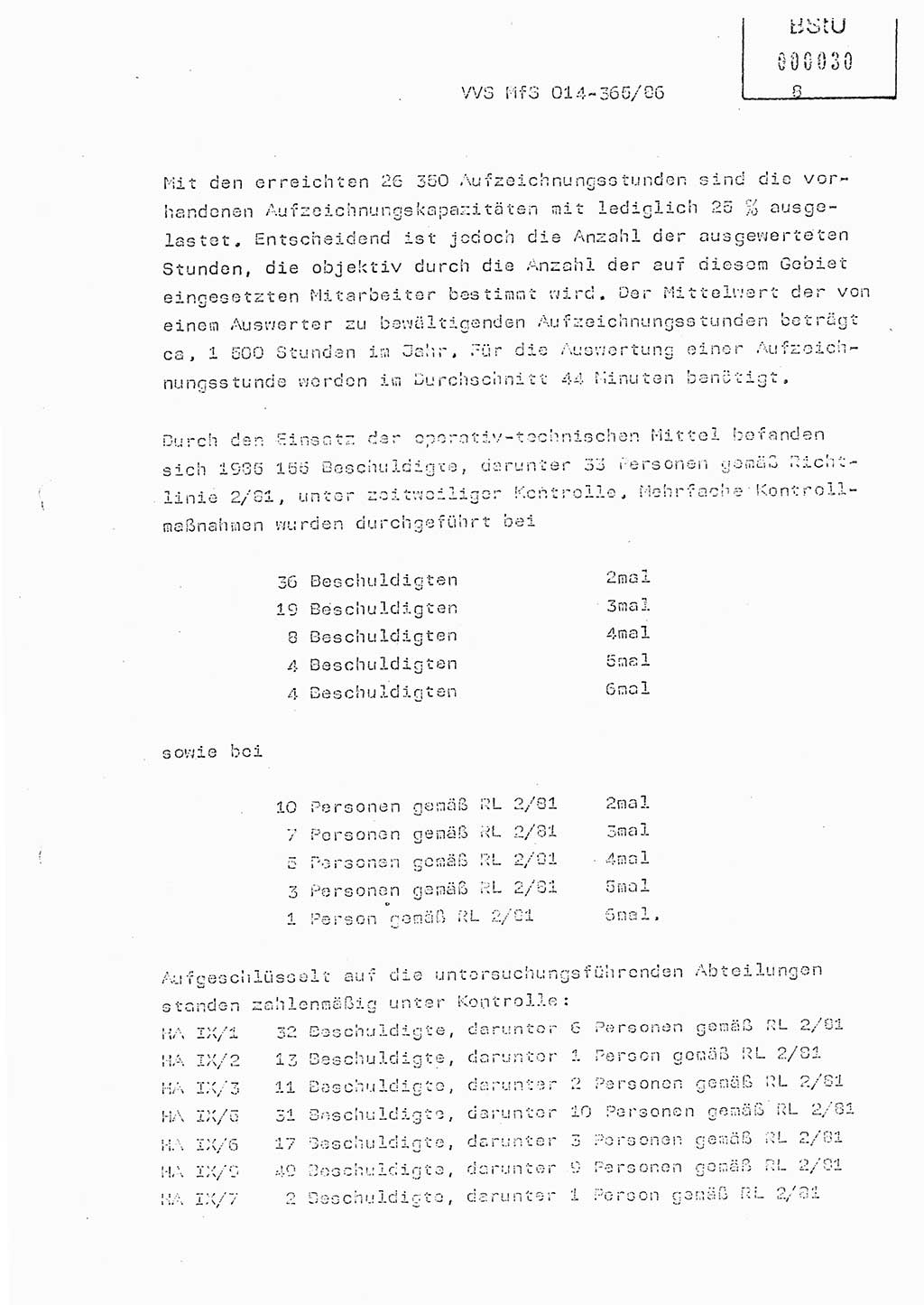 Ministerium für Staatssicherheit (MfS) [Deutsche Demokratische Republik (DDR)], Hauptabteilung (HA) Ⅸ/ Auswertungs- und Kontrollgruppe (AKG), Bereich Koordinierung, Jahresanalyse, Vertrauliche Verschlußsache (VVS) o014-365/86, Berlin 1985, Seite 8 (J.-Anal. MfS DDR HA Ⅸ/AKG VVS o014-365/86 1985, S. 8)