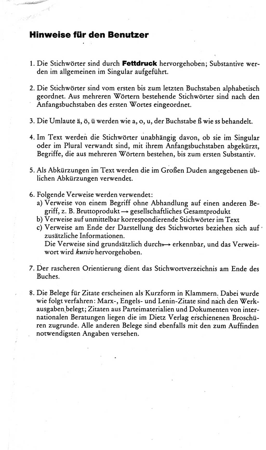 Kleines politisches Wörterbuch [Deutsche Demokratische Republik (DDR)] 1985, Seite 9 (Kl. pol. Wb. DDR 1985, S. 9)