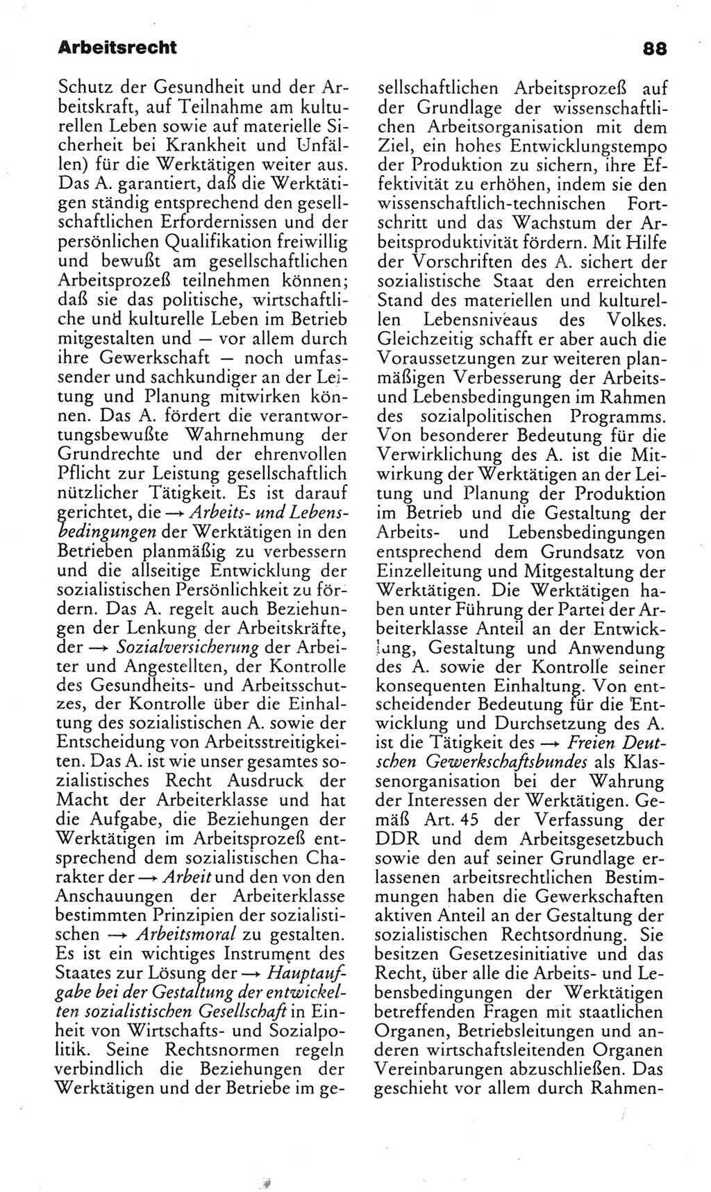 Kleines politisches Wörterbuch [Deutsche Demokratische Republik (DDR)] 1985, Seite 88 (Kl. pol. Wb. DDR 1985, S. 88)