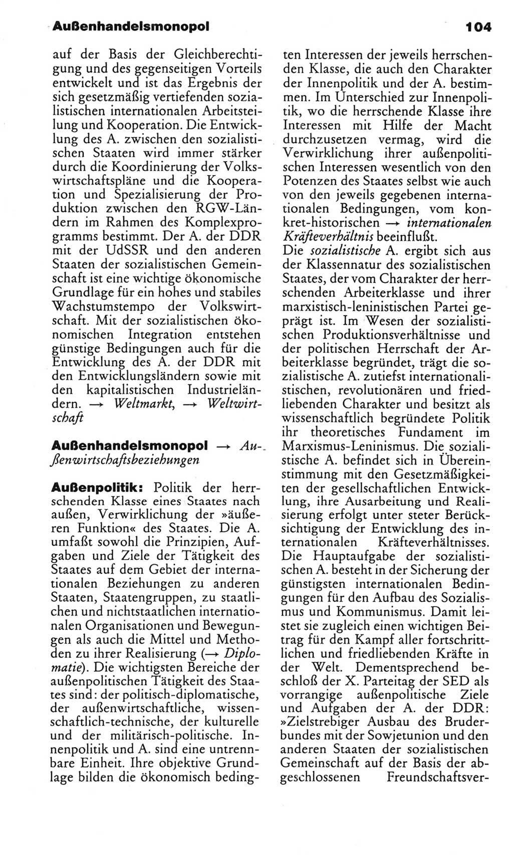 Kleines politisches Wörterbuch [Deutsche Demokratische Republik (DDR)] 1985, Seite 104 (Kl. pol. Wb. DDR 1985, S. 104)