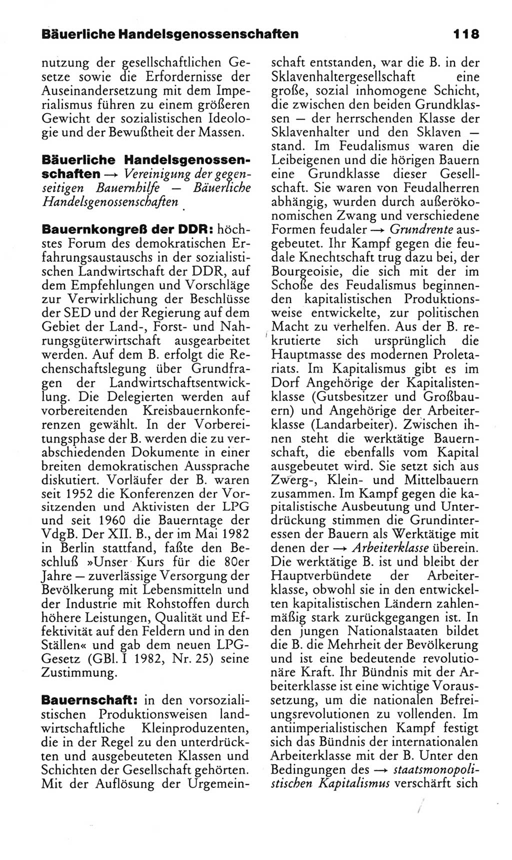 Kleines politisches Wörterbuch [Deutsche Demokratische Republik (DDR)] 1985, Seite 118 (Kl. pol. Wb. DDR 1985, S. 118)