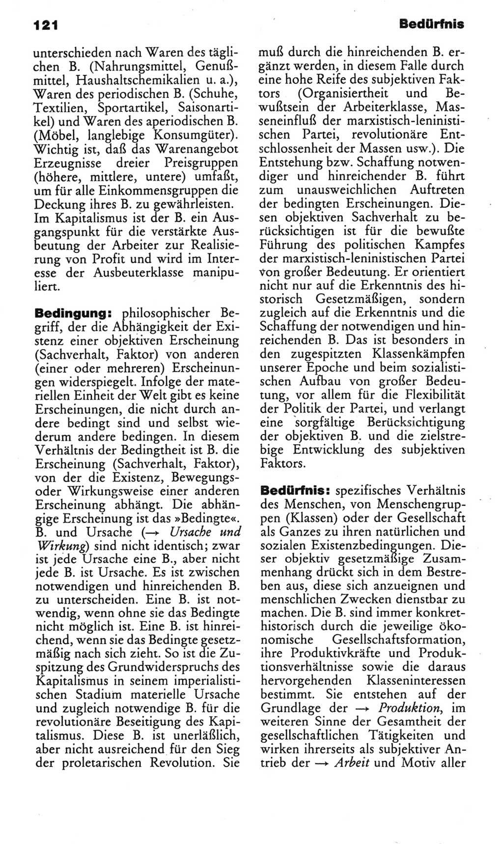 Kleines politisches Wörterbuch [Deutsche Demokratische Republik (DDR)] 1985, Seite 121 (Kl. pol. Wb. DDR 1985, S. 121)